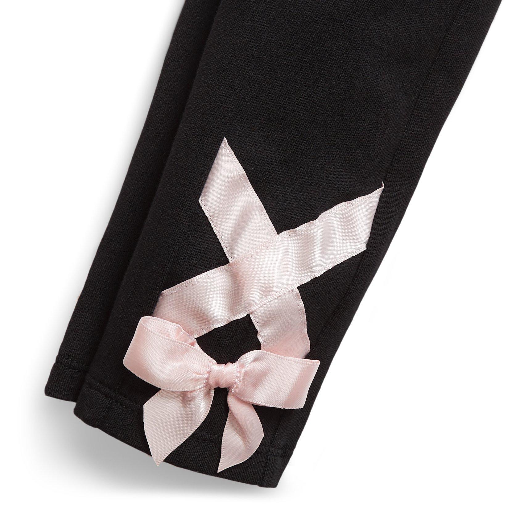 Girl JJ Black Bow Cuff Legging by Janie and Jack