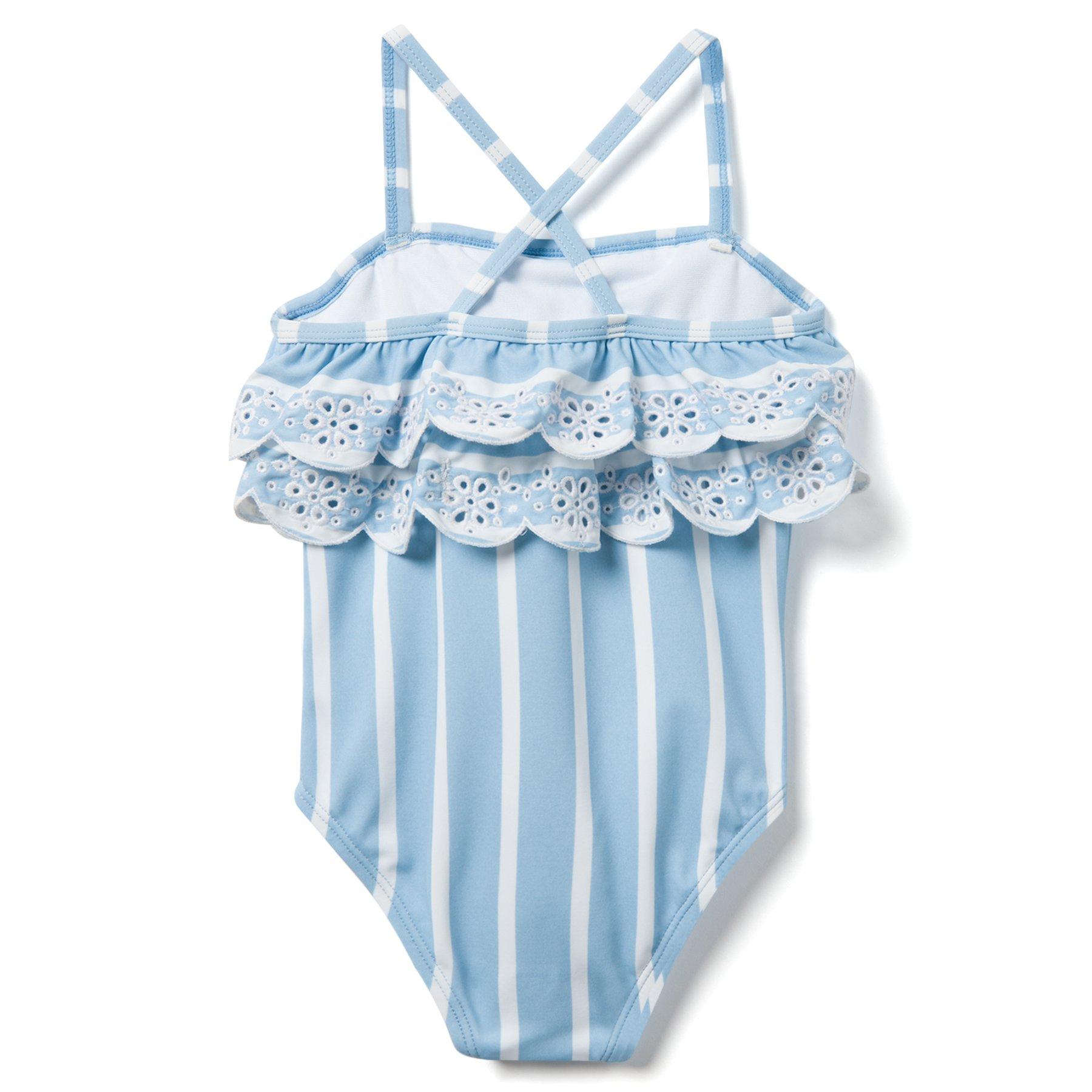 AERIN Striped Eyelet Swimsuit  image number 1
