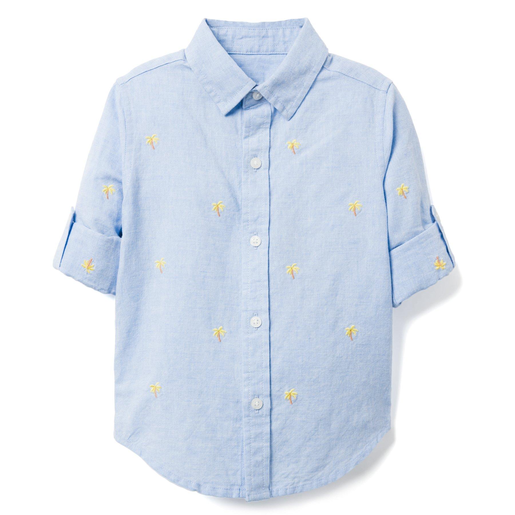 AERIN Embroidered Linen Shirt 