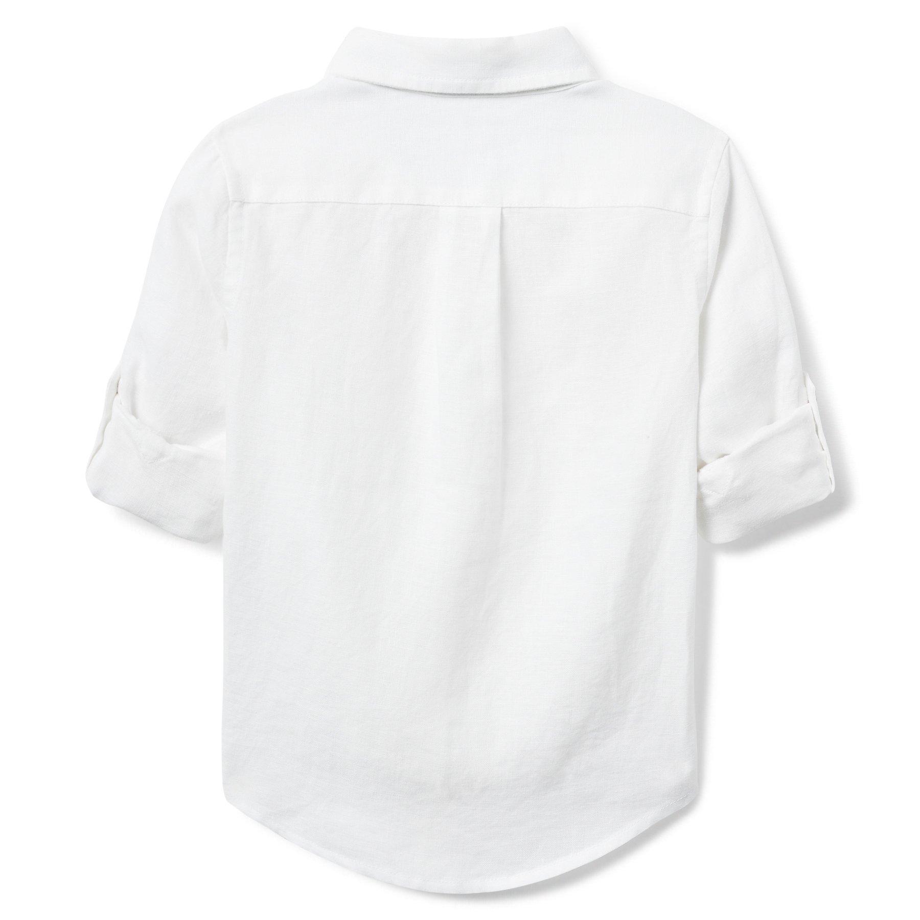 AERIN Linen Roll-Cuff Shirt  image number 1