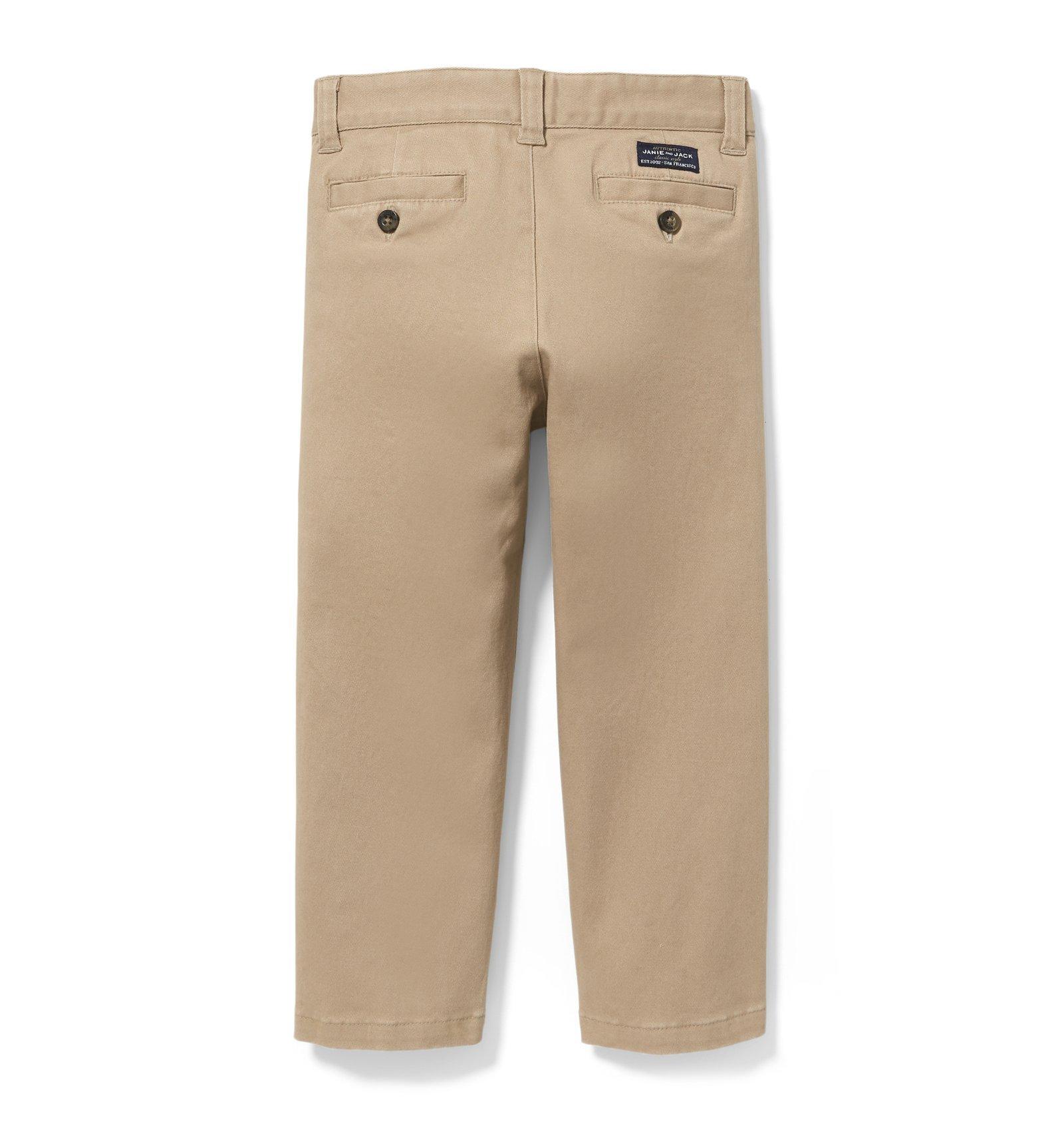 Boy Khaki Stretch Twill Pant by Janie and Jack