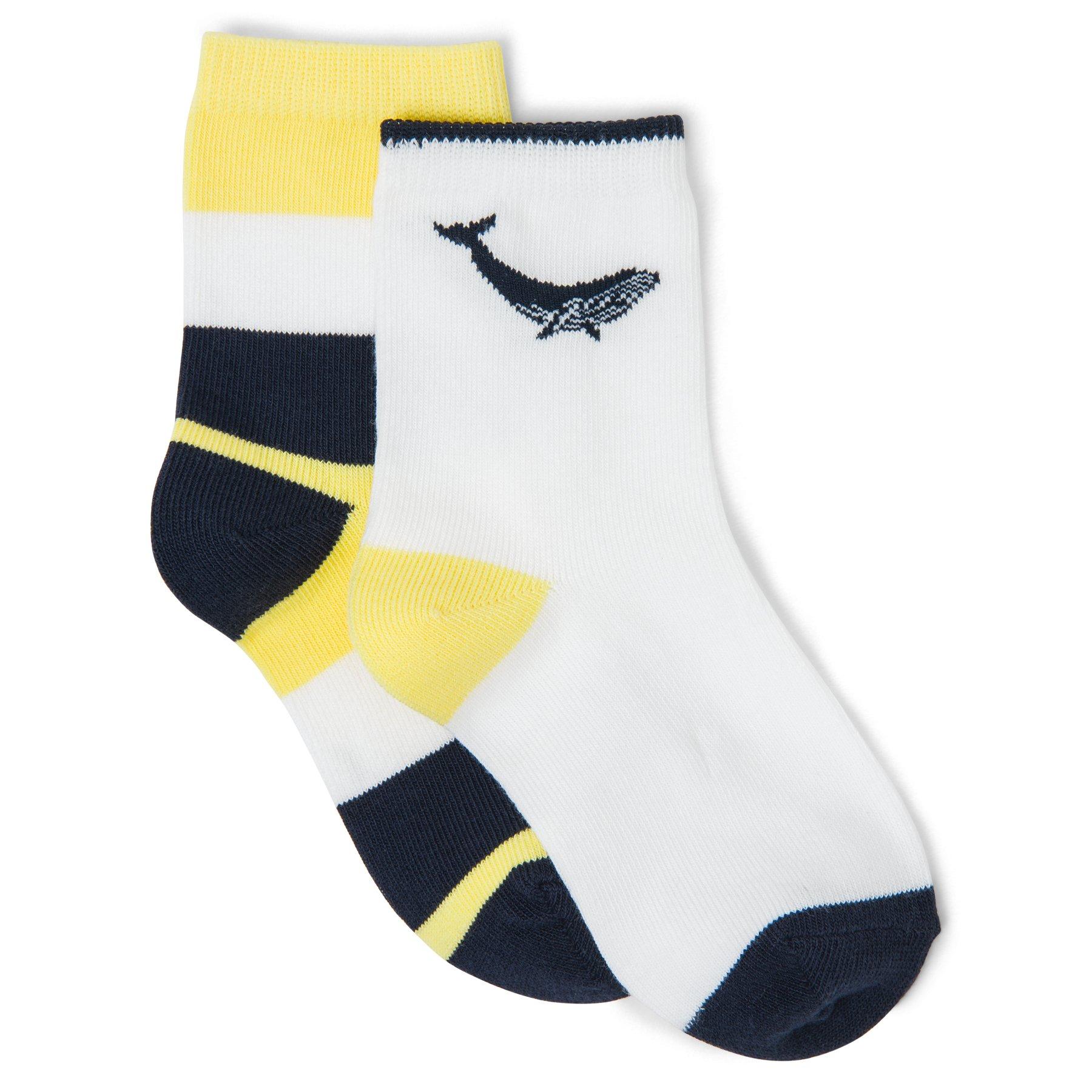 Striped & Whale Sock 2-Pack image number 0