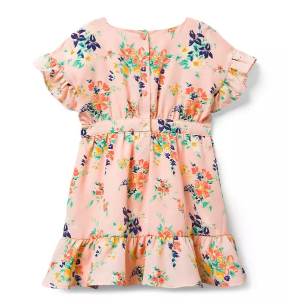 Floral Ruffle Sleeve Dress image number 1