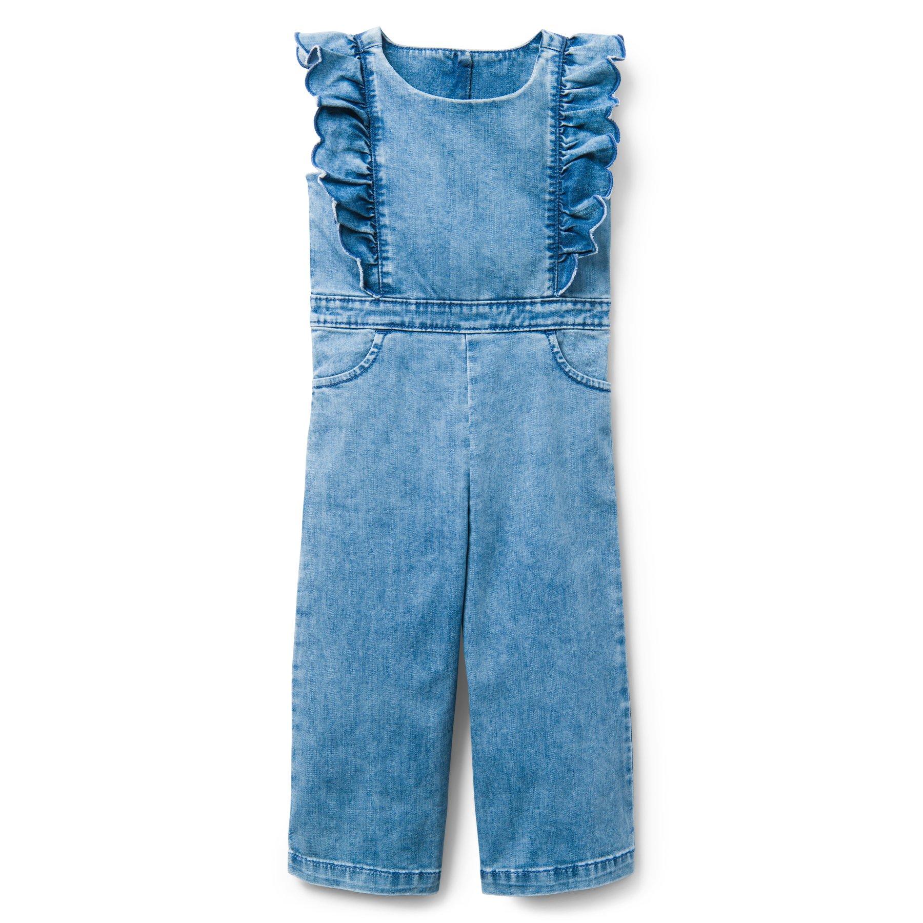 Ruffle Denim Jumpsuit  image number 0