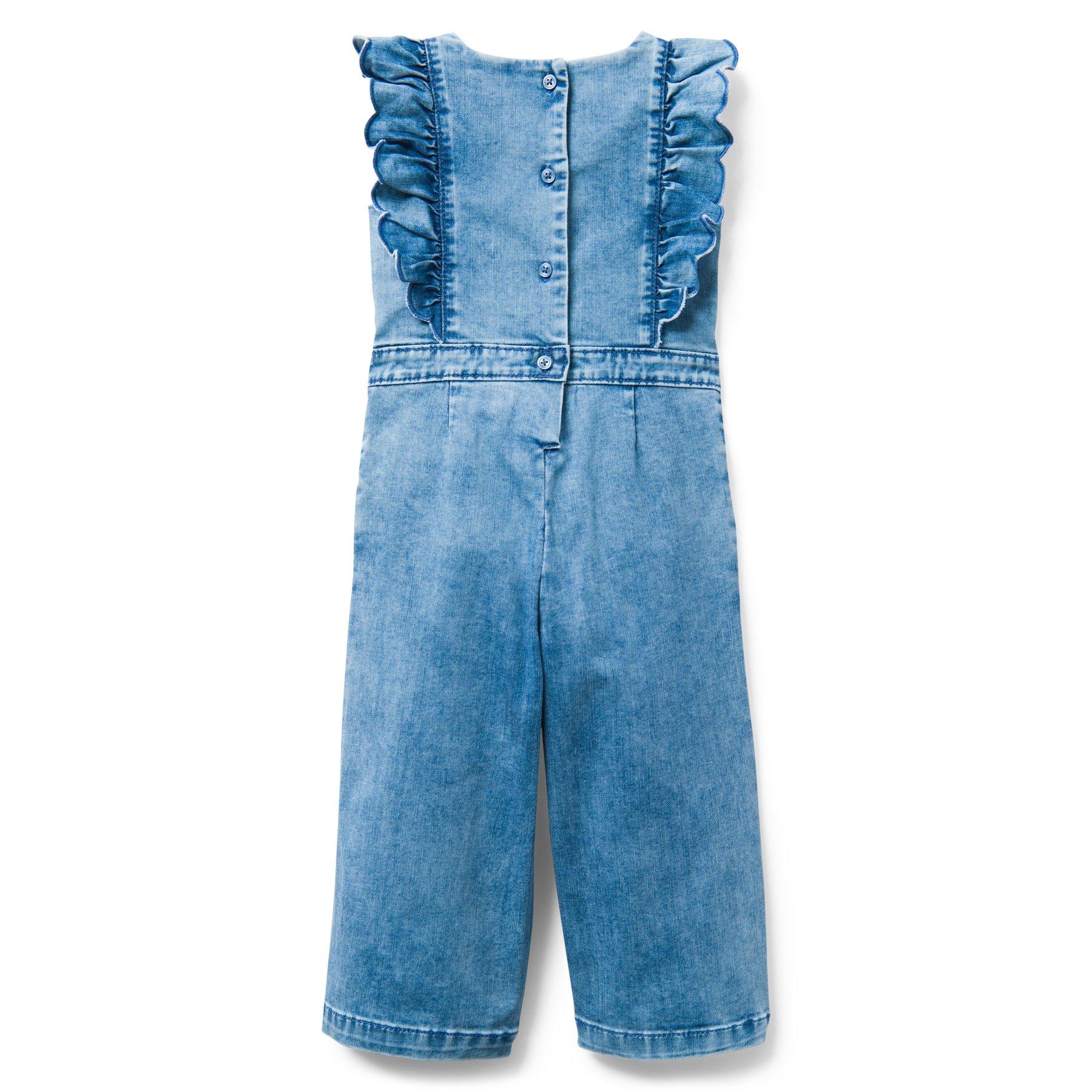 Ruffle Denim Jumpsuit  image number 1