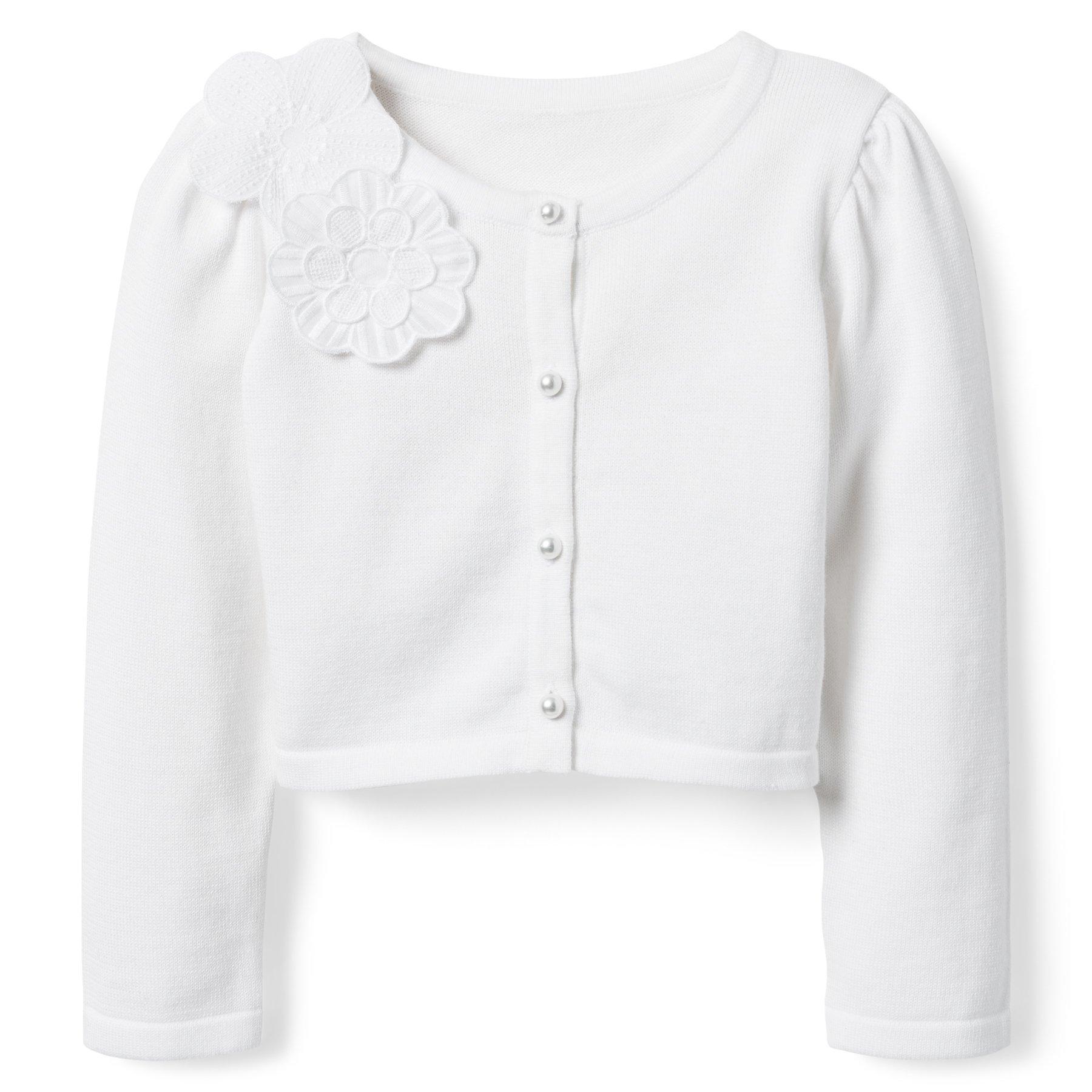 cropped flower cardigan