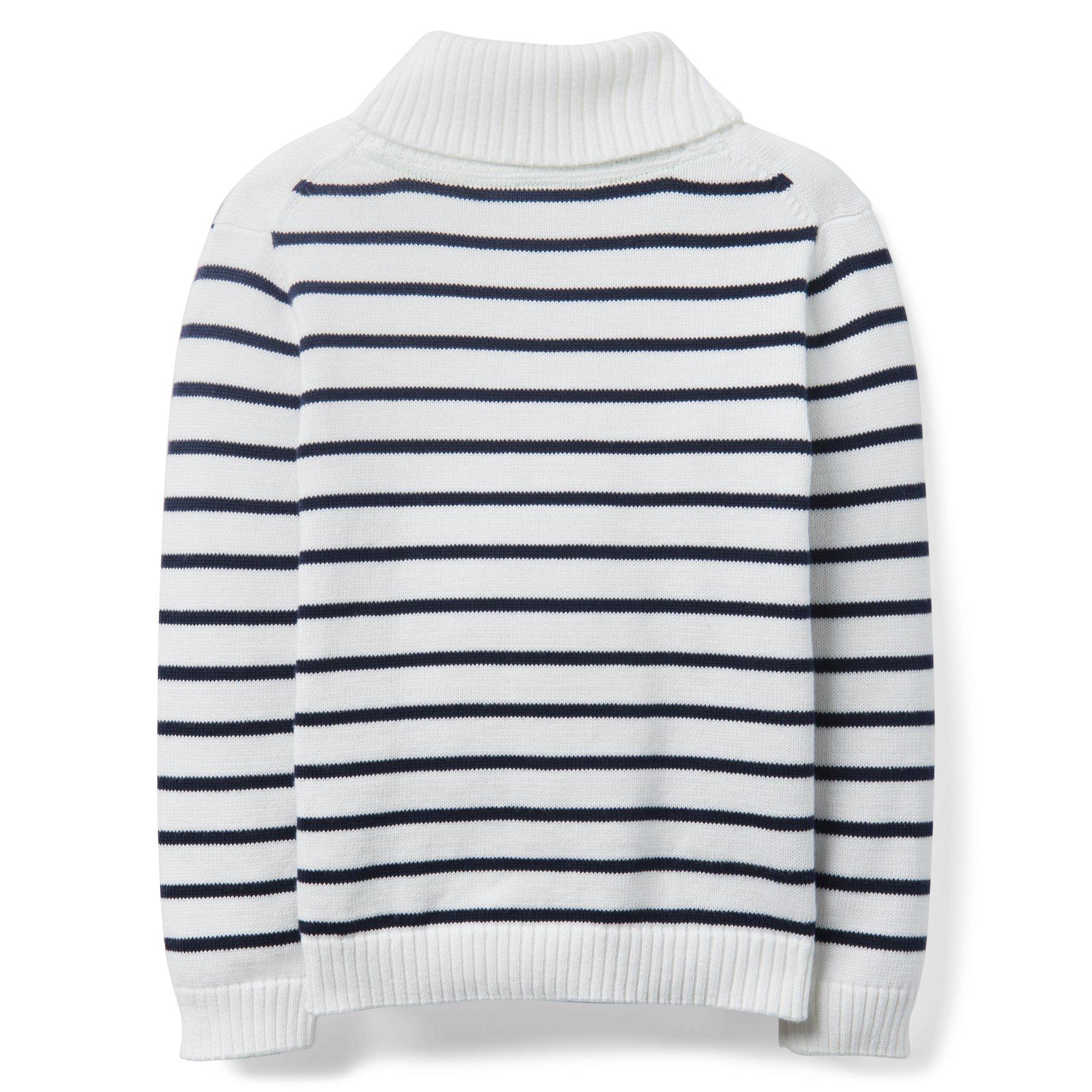 Striped Shawl Collar Pullover image number 1