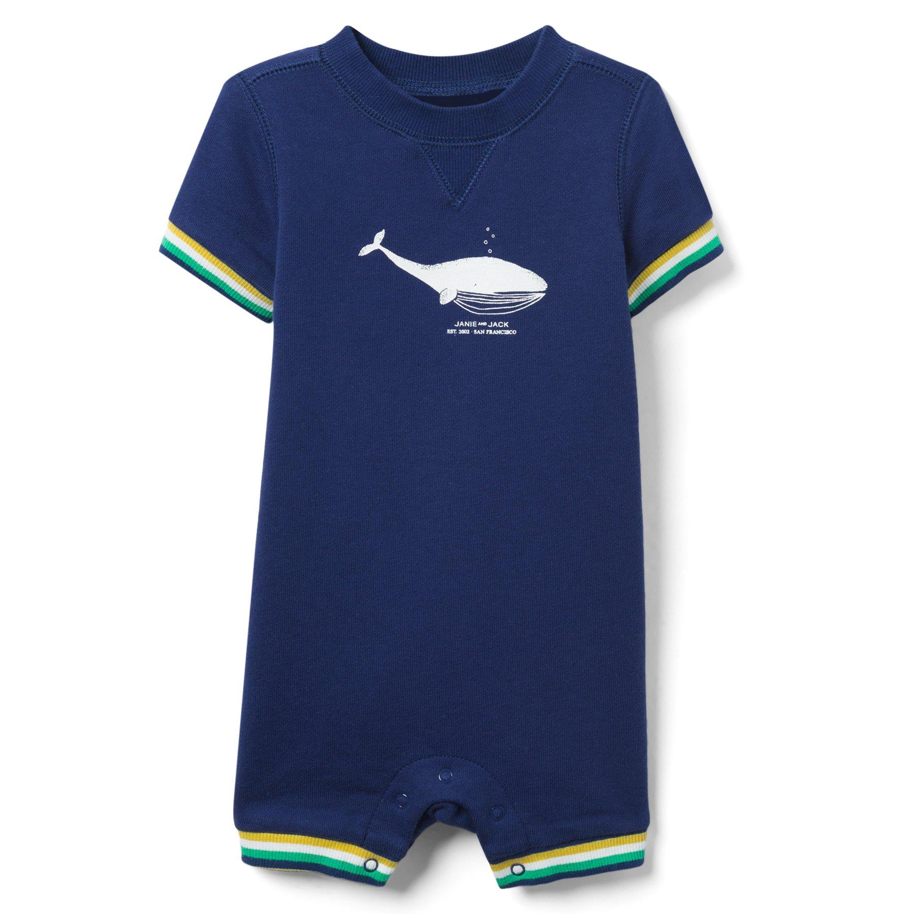 Striped Trim Whale 1-Piece image number 0