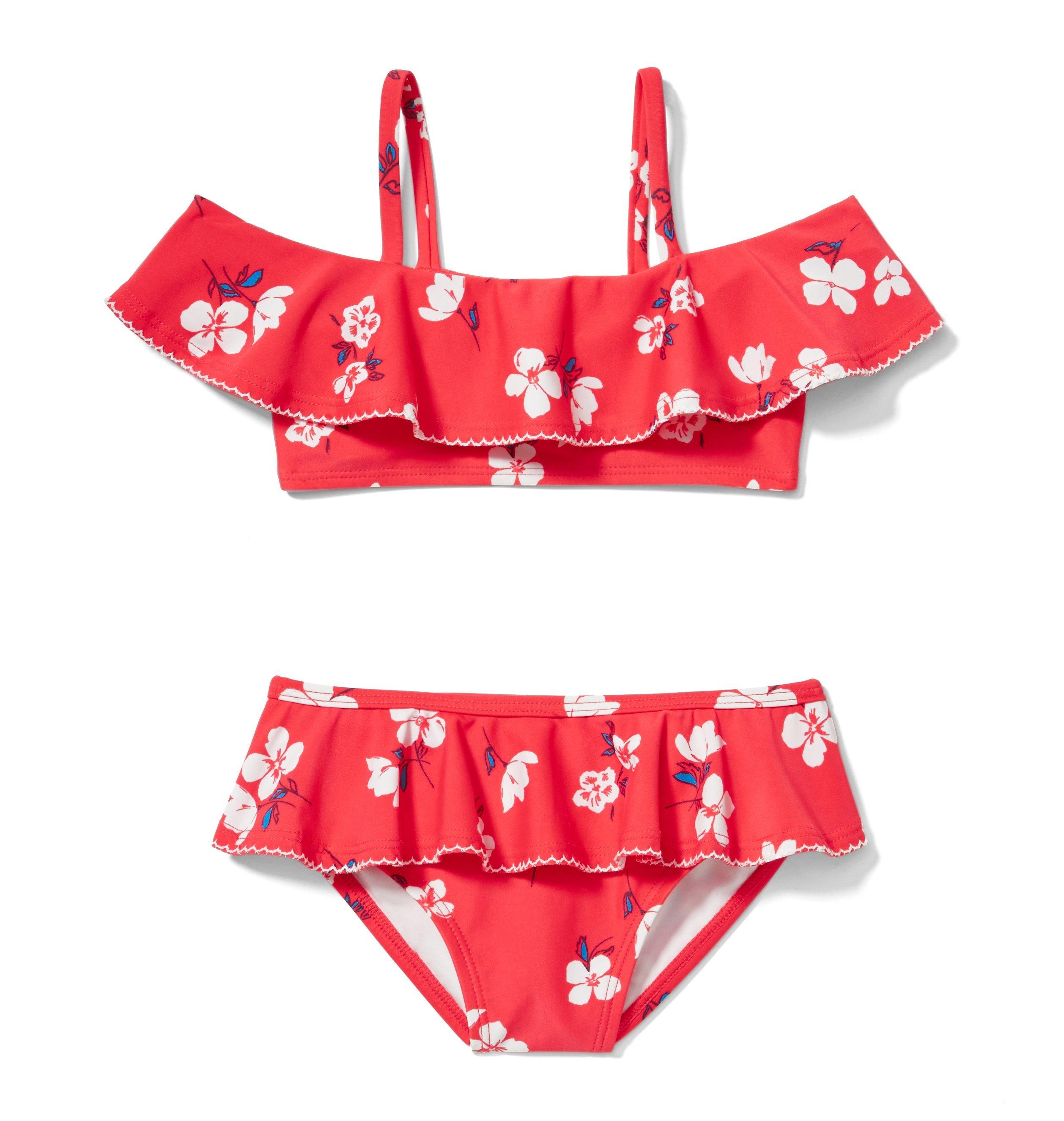 Floral Ruffle 2-Piece Swimsuit image number 0