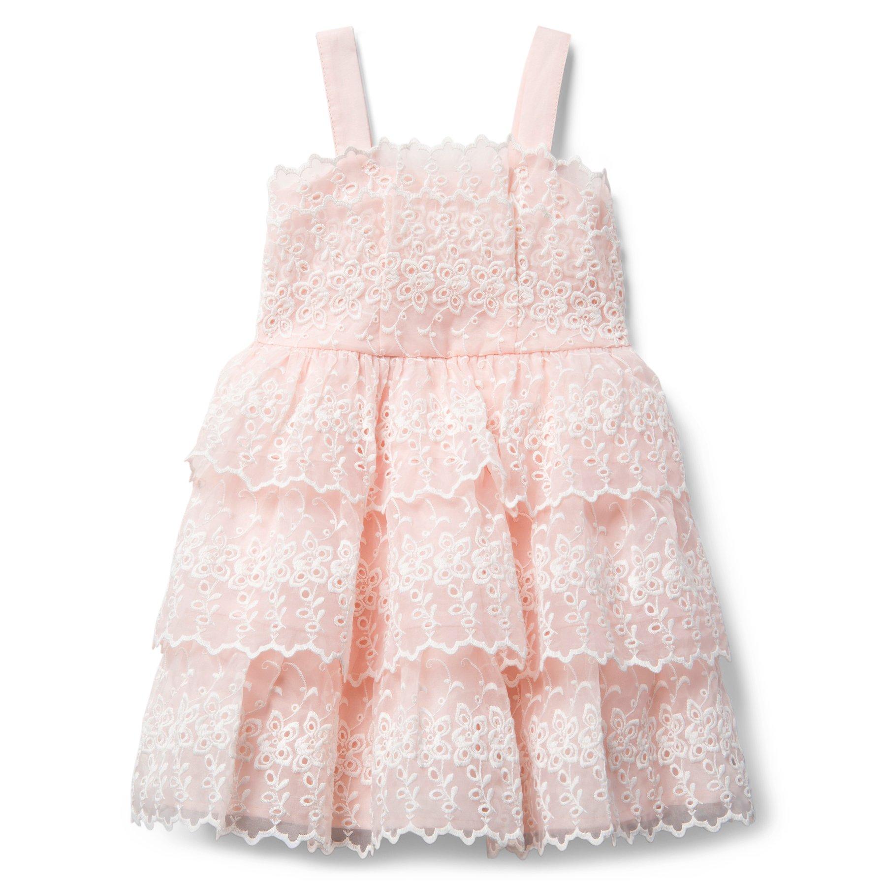 Tiered Embroidered Organza Dress image number 0
