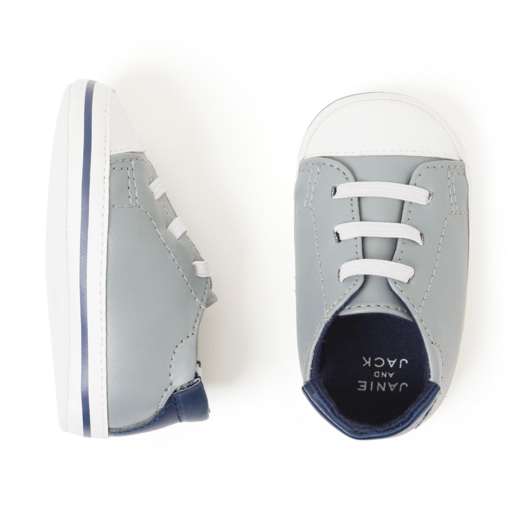 Accessories Grey Sneaker Crib Shoe By Janie And Jack