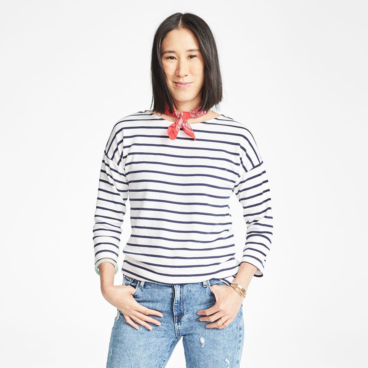 Juno Valentine Unisex Striped Tee image number 4