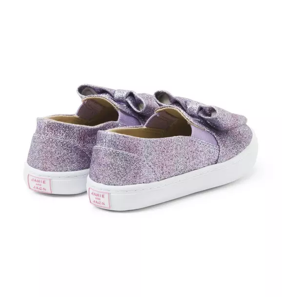 Juno Valentine Shimmer Bow Slip-On Sneaker image number 1