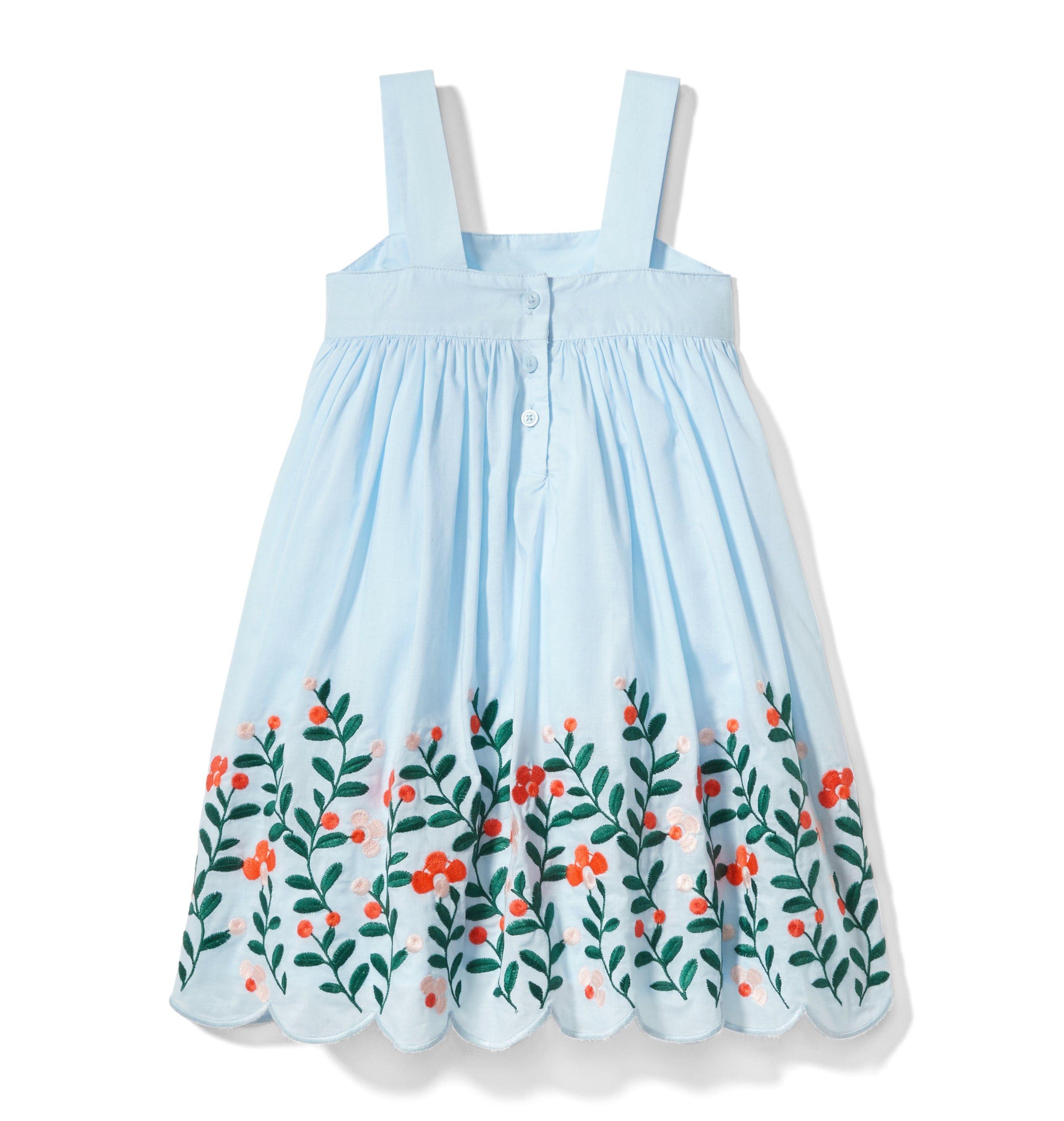 Embroidered Floral Border Dress  image number 3