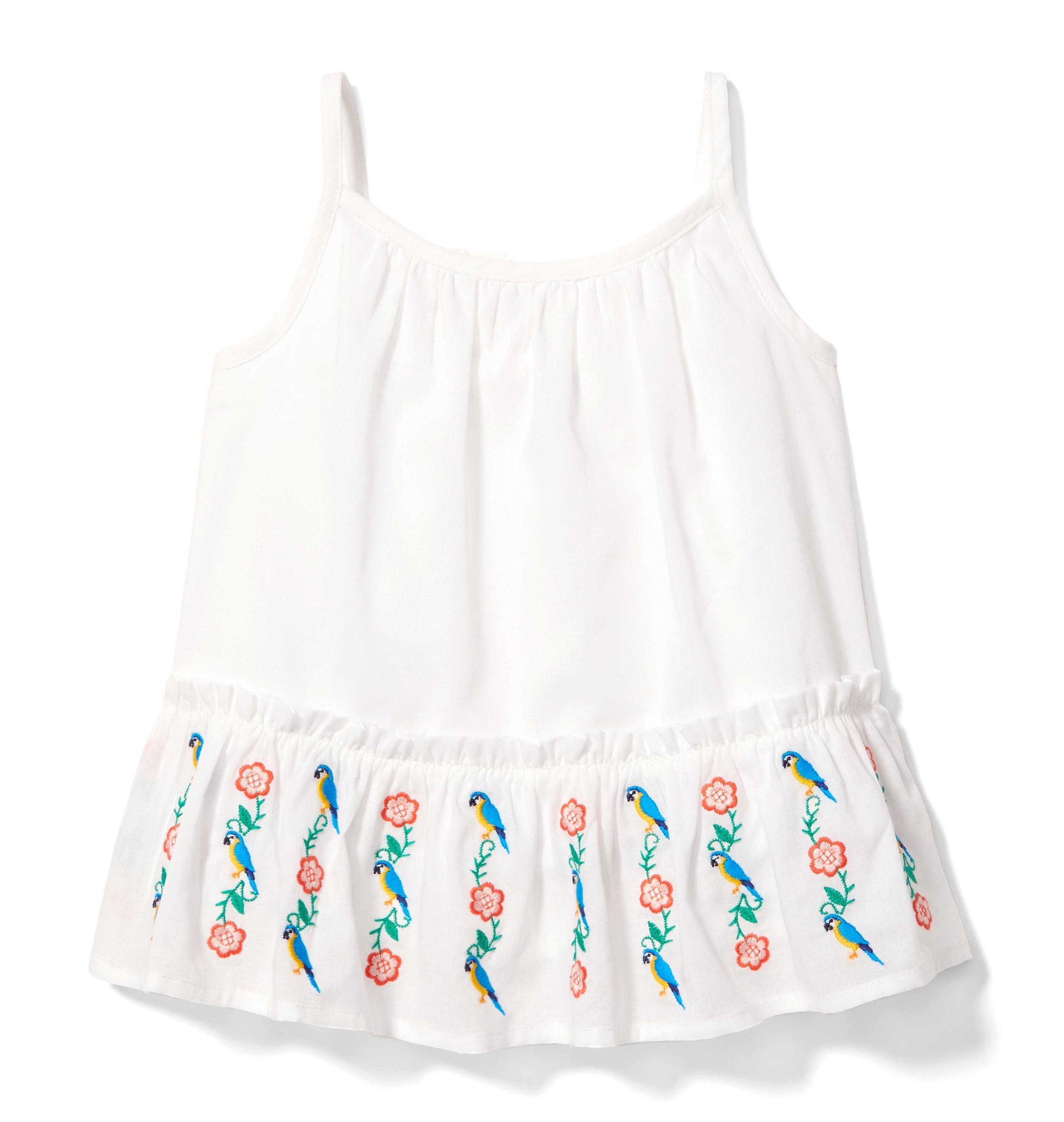 Embroidered Peplum Top image number 0