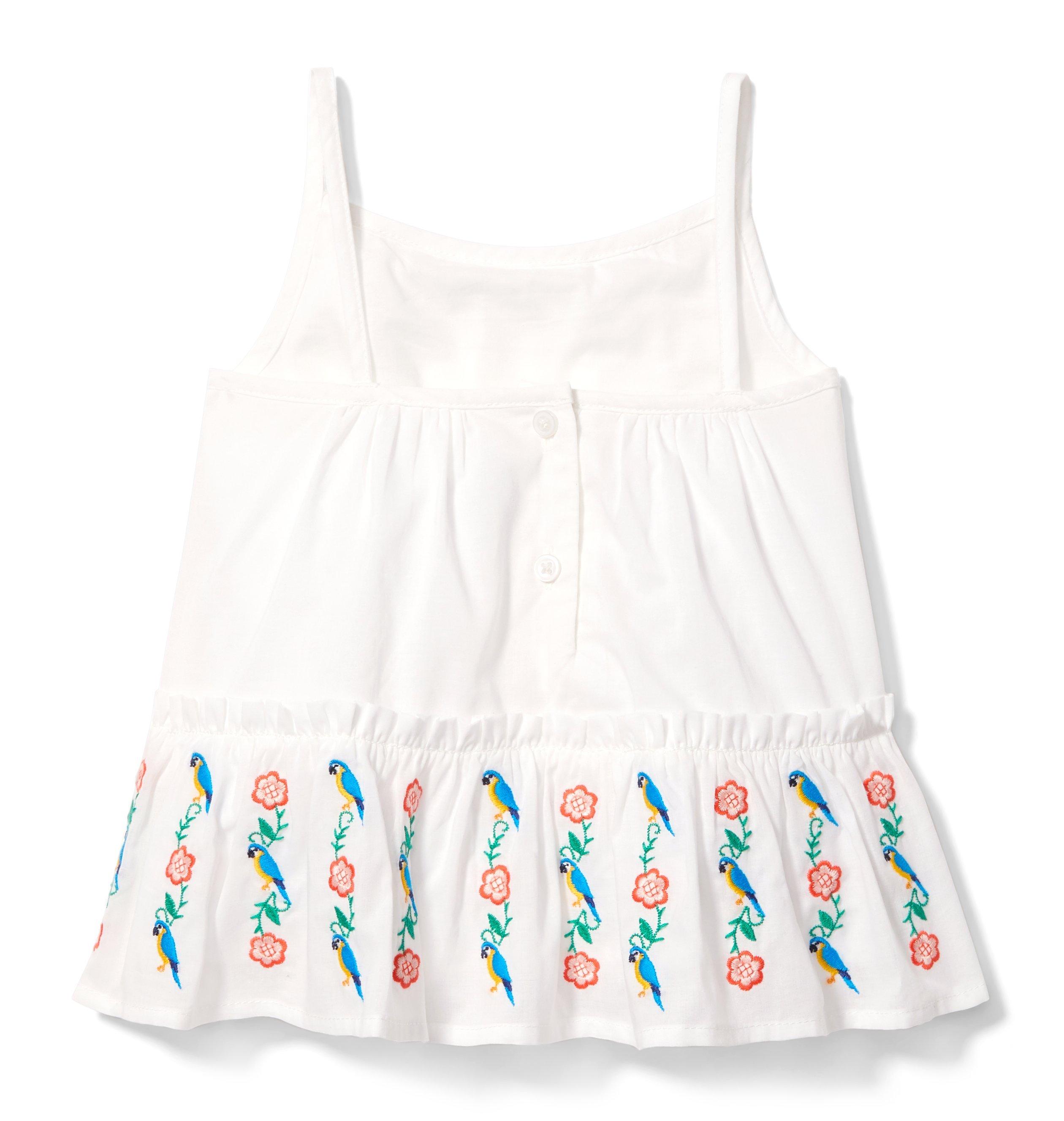 Embroidered Peplum Top image number 1