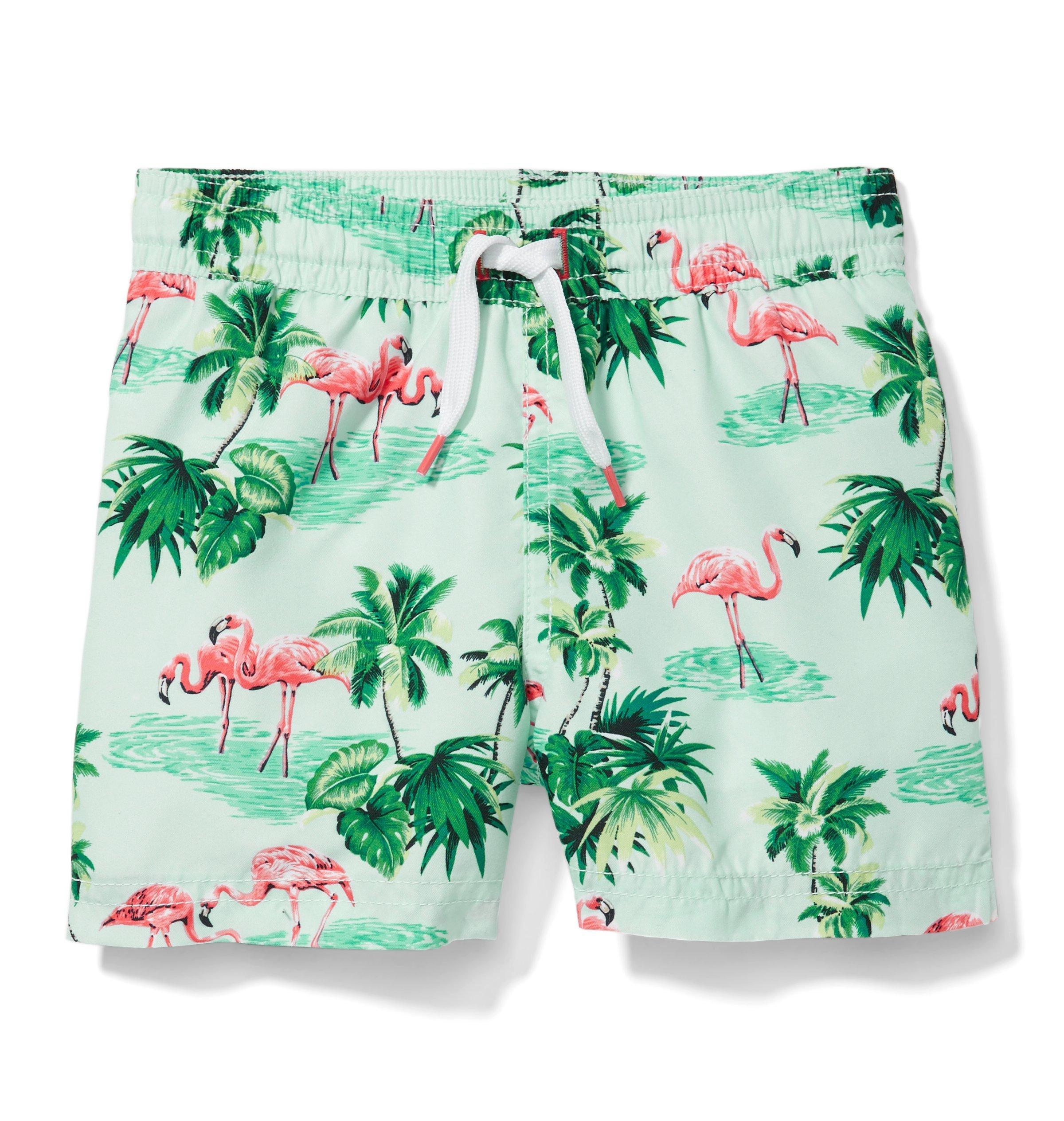 boys flamingo swim trunks