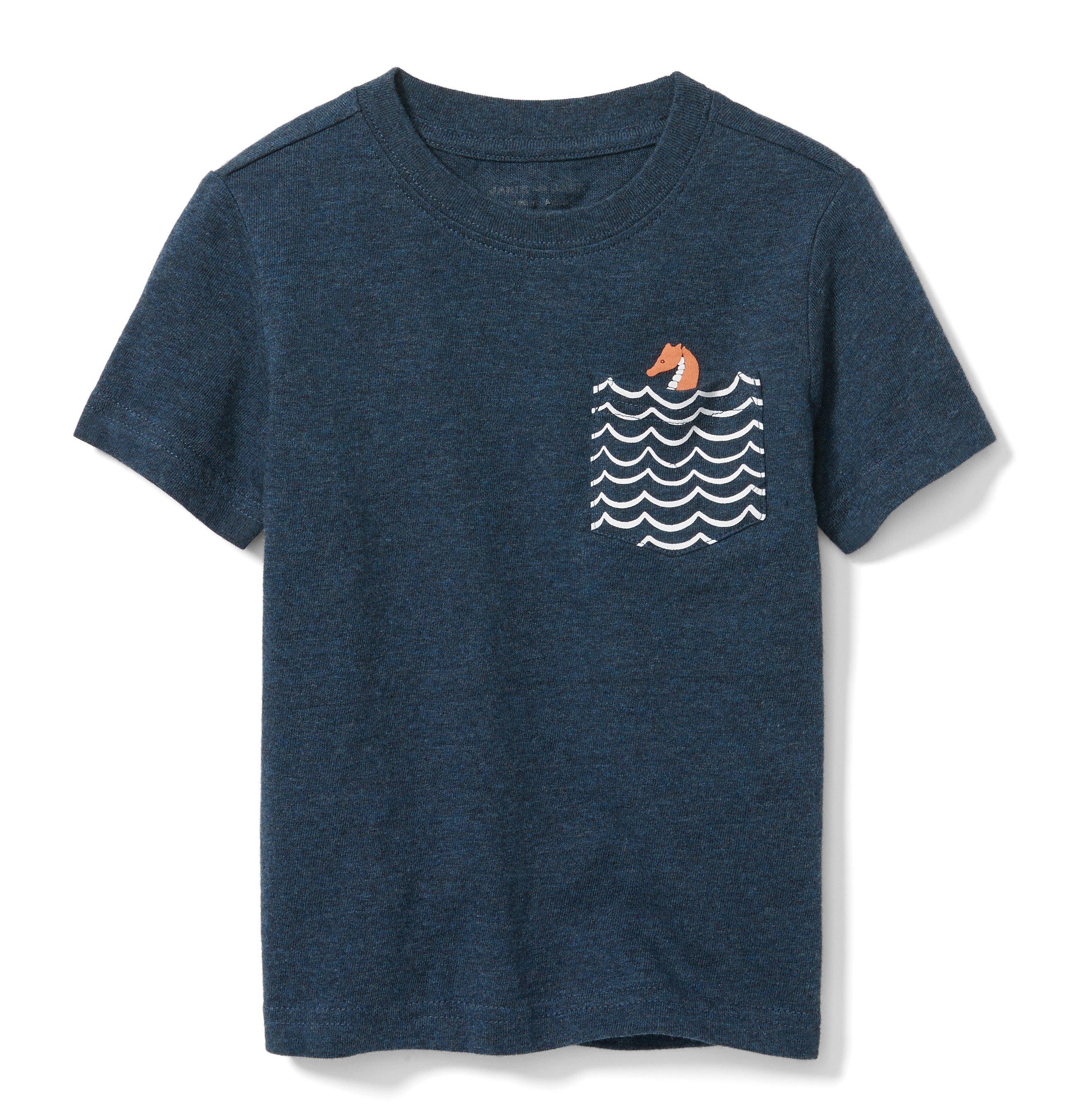 Seahorse Wave Pocket Tee image number 0