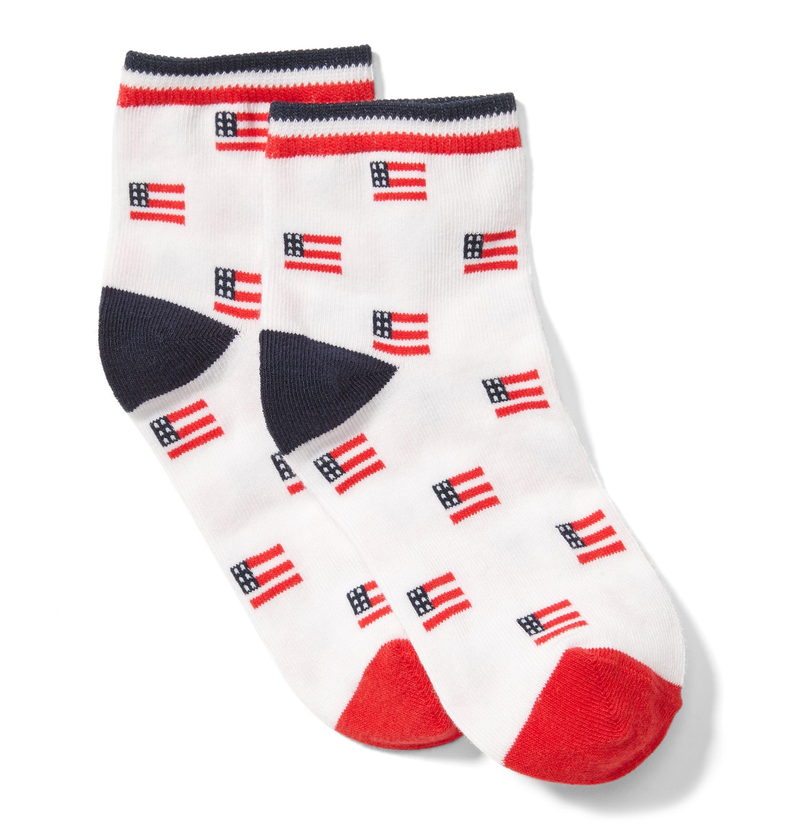 Colorblock American Flag Sock image number 0