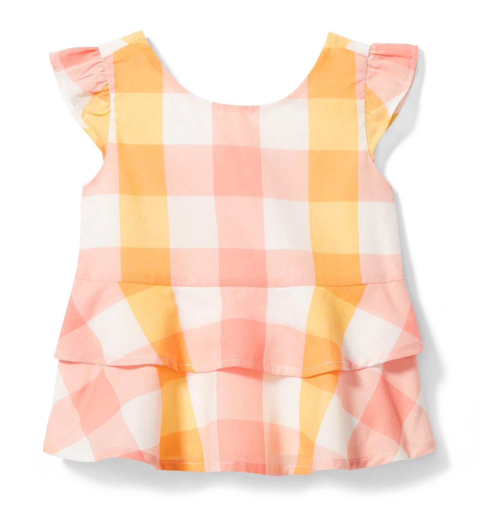Gingham Tiered Top