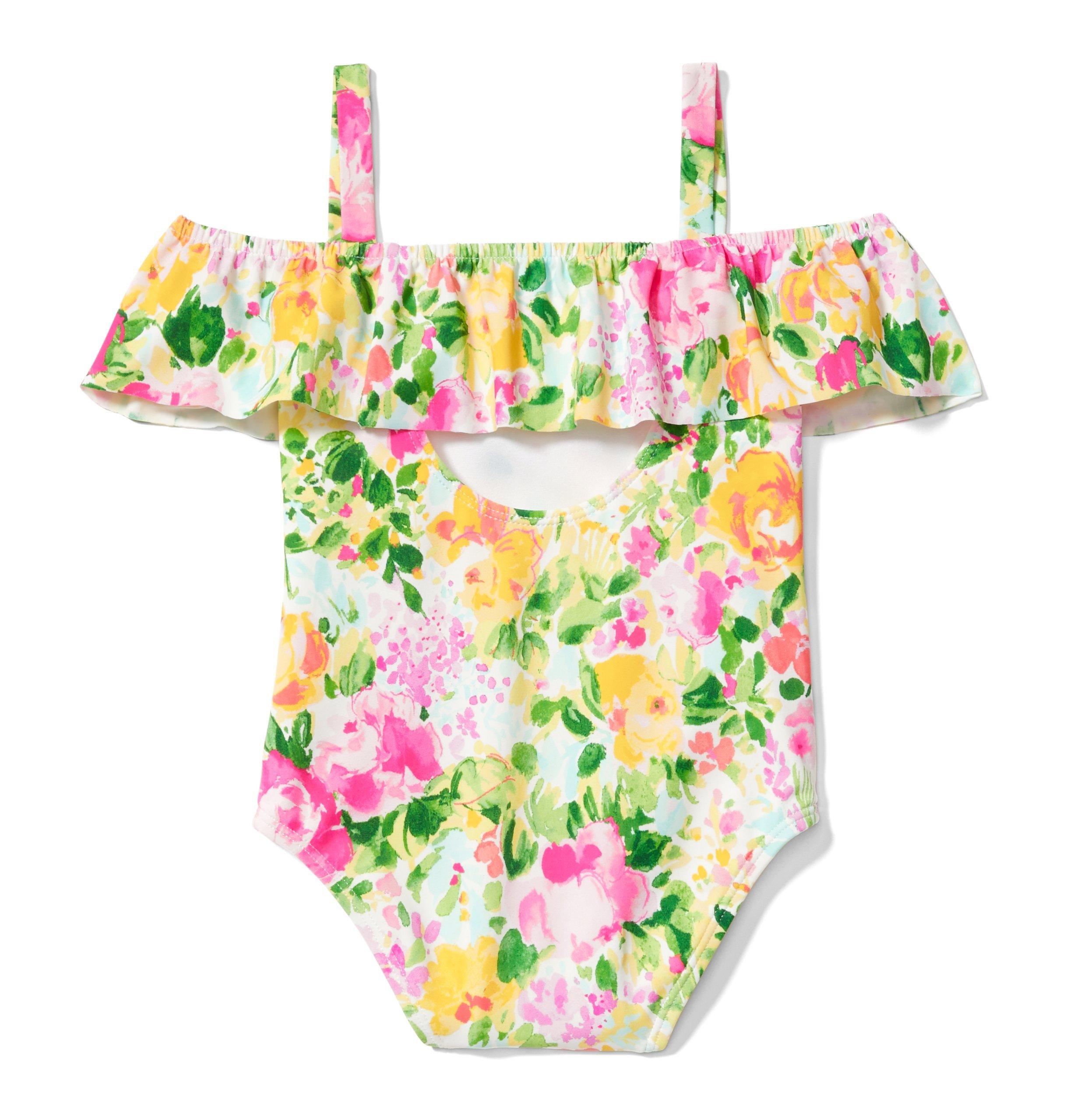 Floral Cold-Shoulder Swimsuit image number 1