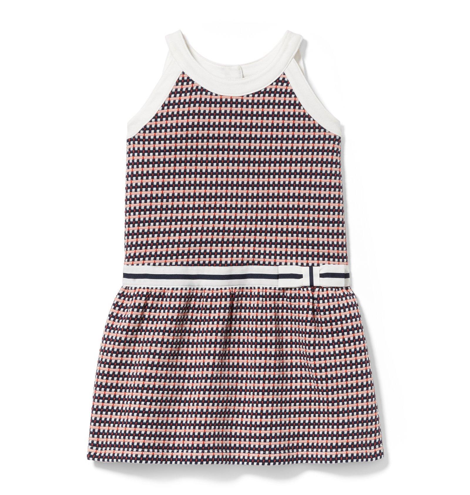 Plaid Jacquard Dropwaist Dress