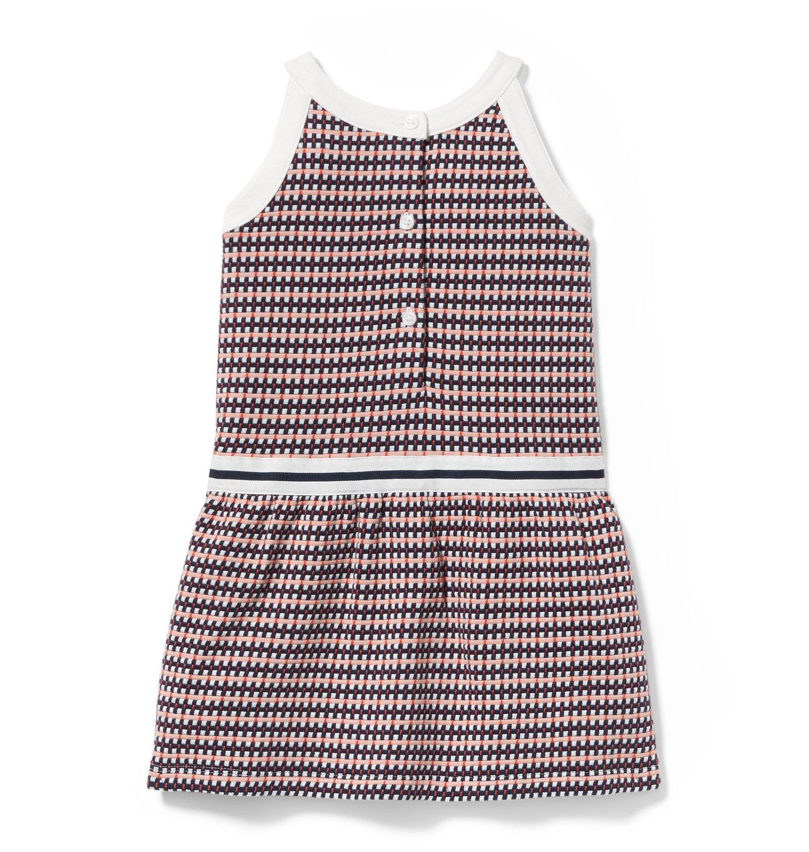 Plaid Jacquard Dropwaist Dress image number 1