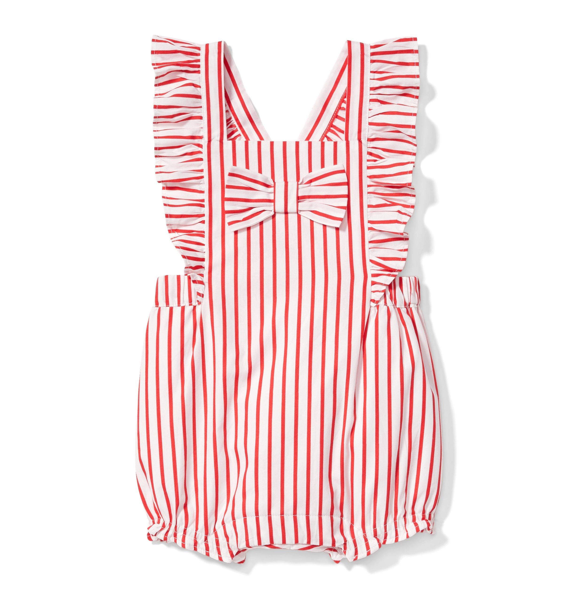 Striped Ruffle 1-Piece image number 0