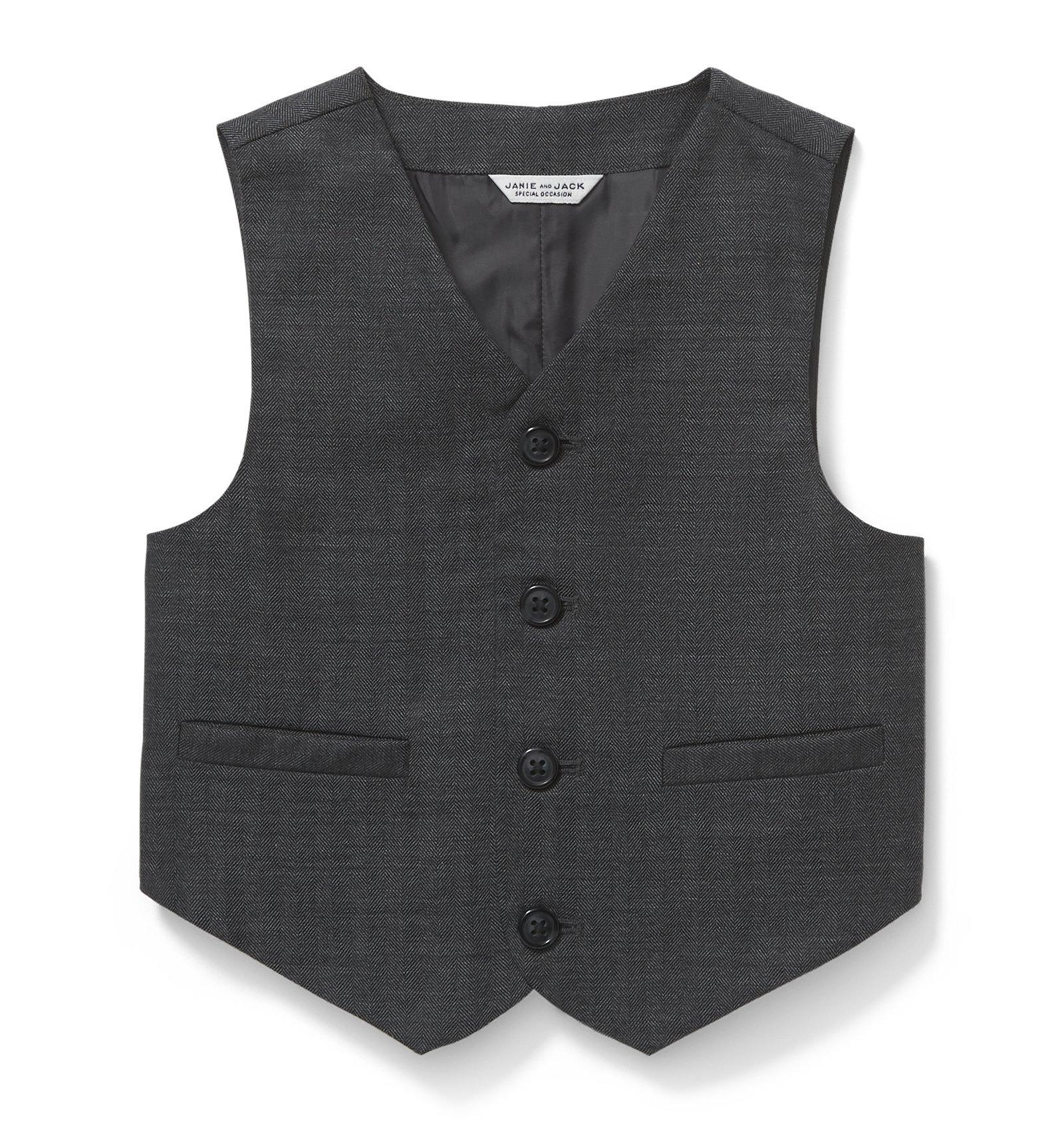 Wool Herringbone Suit Vest image number 0
