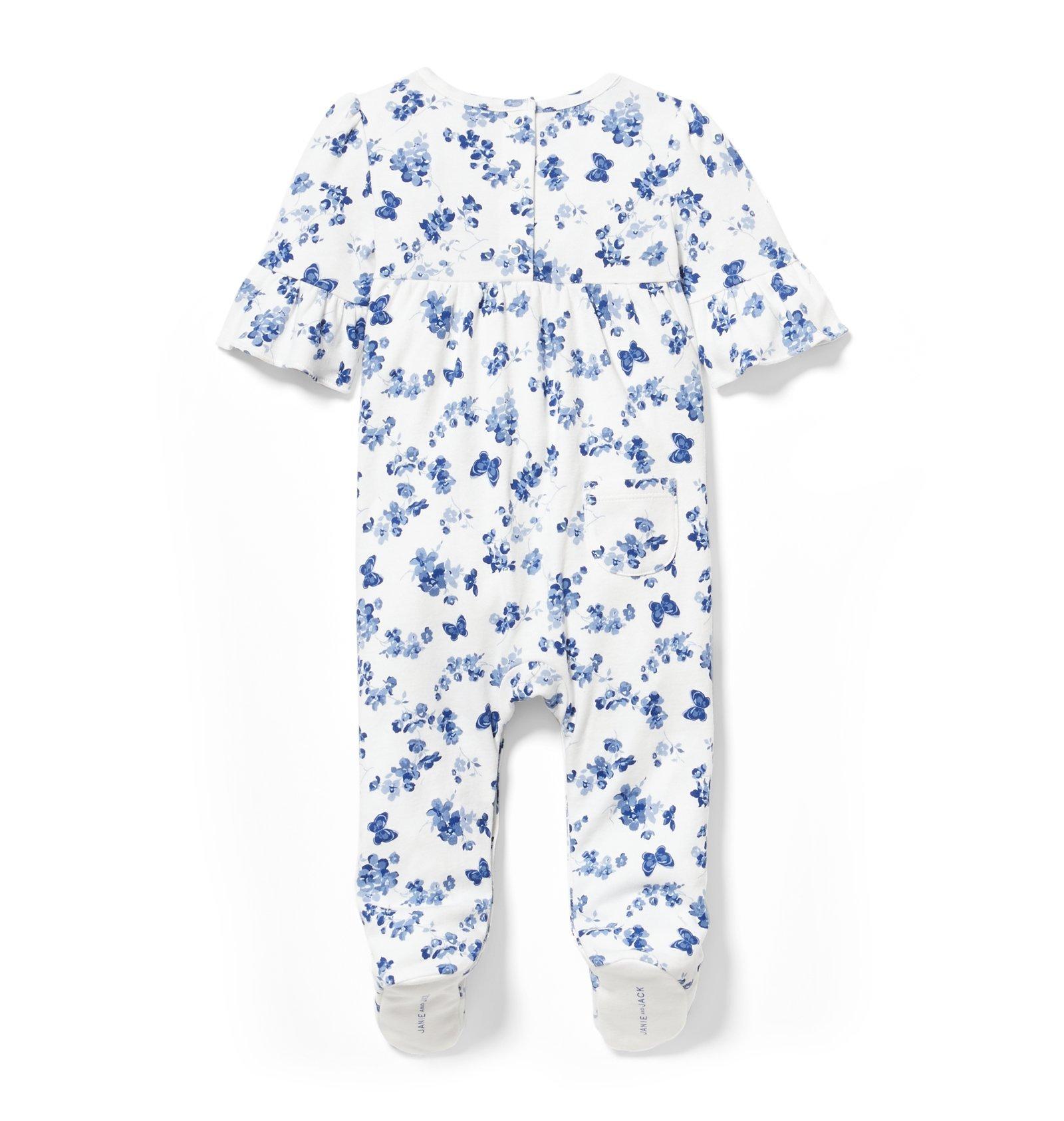 Butterfly Floral Footed 1-Piece image number 1