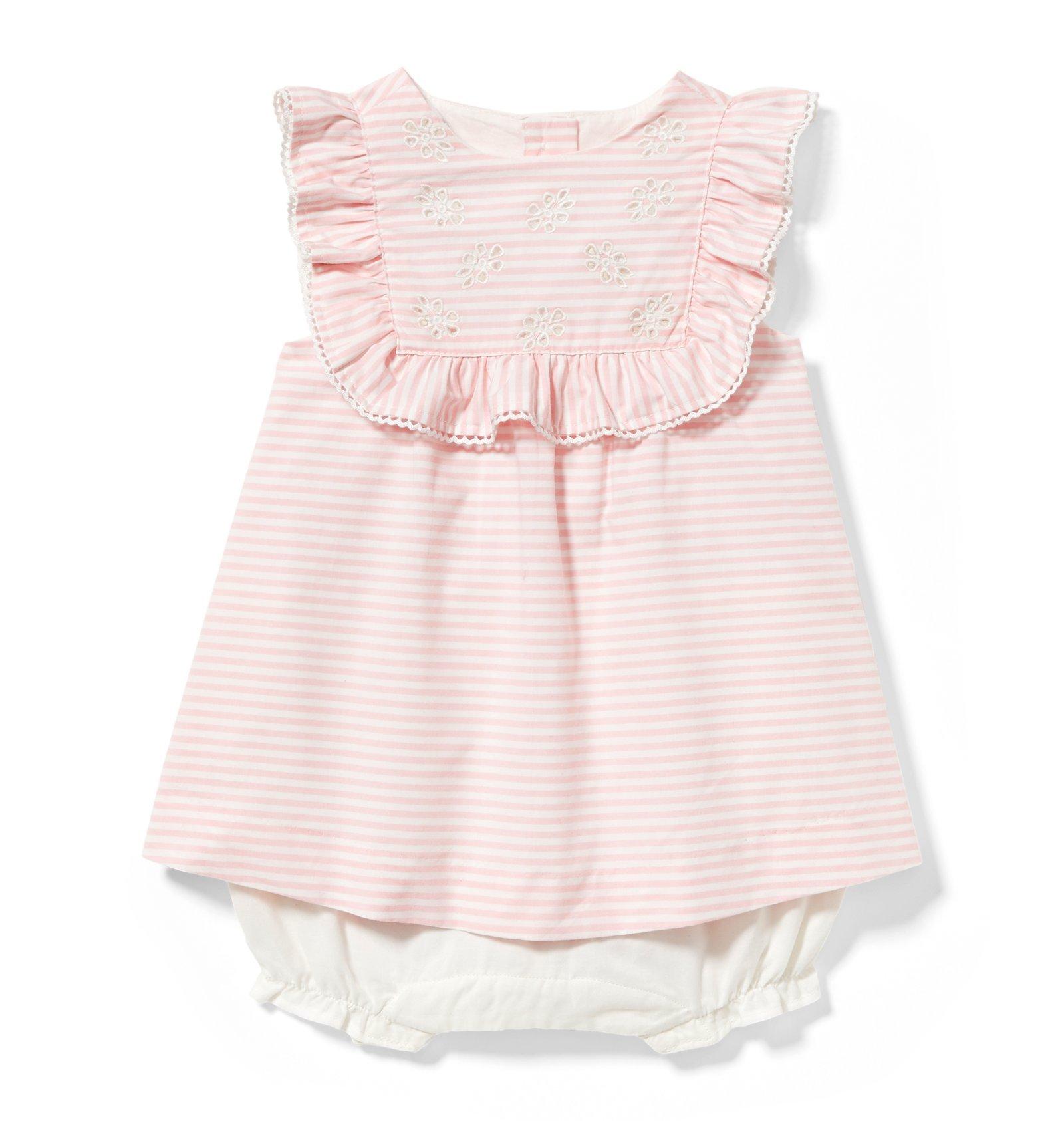 Striped Eyelet 1-Piece  image number 0