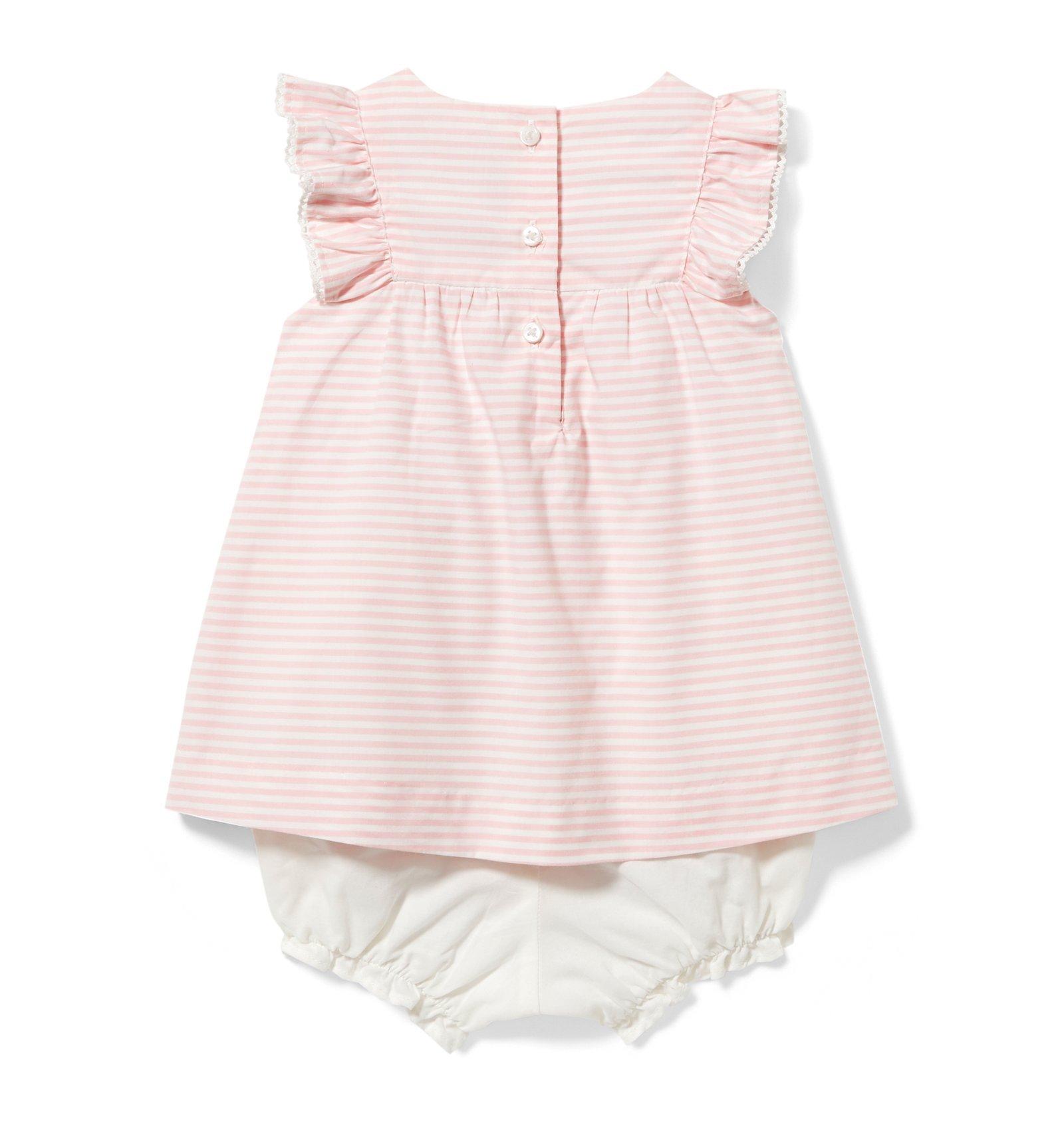 Striped Eyelet 1-Piece  image number 1