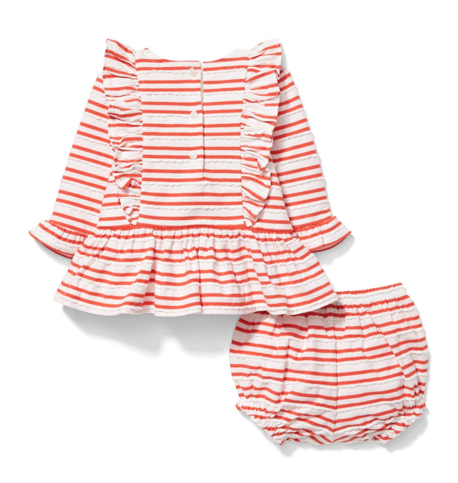 Ruffle Striped Matching Set image number 1