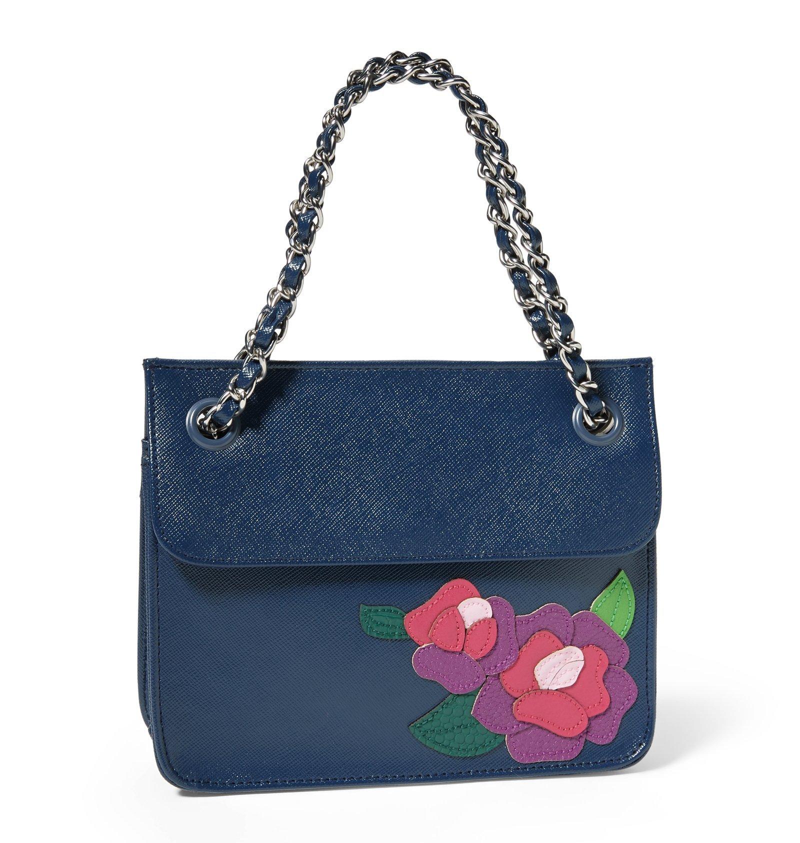 Flower Appliqué Purse