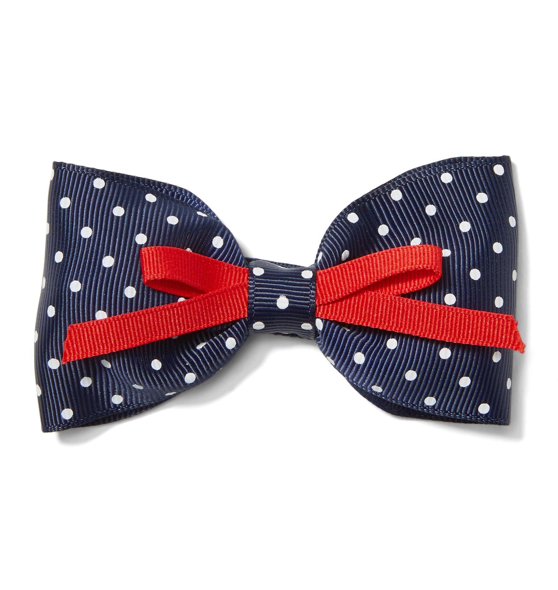 Double Bow Dot Barrette  image number 0