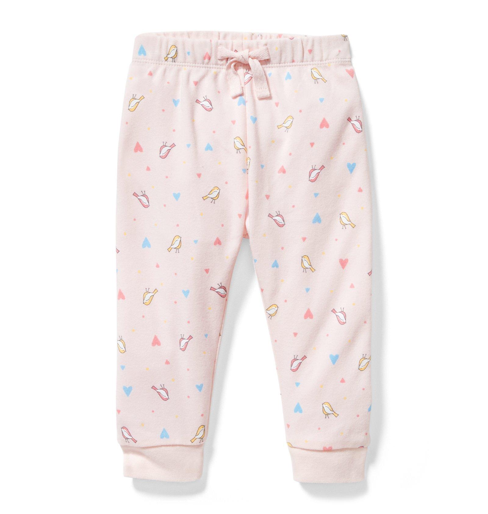 Bird and Heart Print Jogger image number 0
