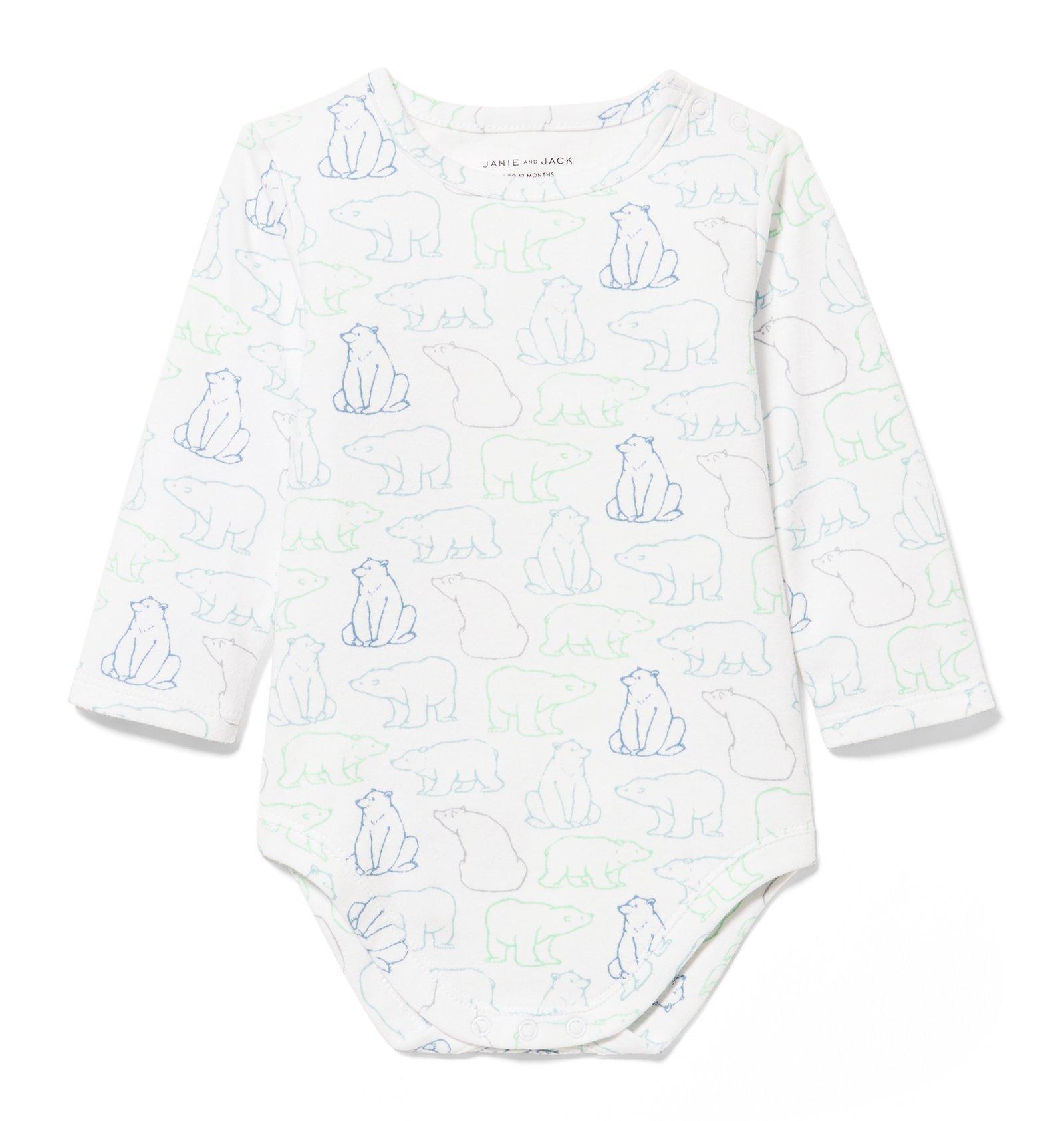 Bear Print Bodysuit image number 0