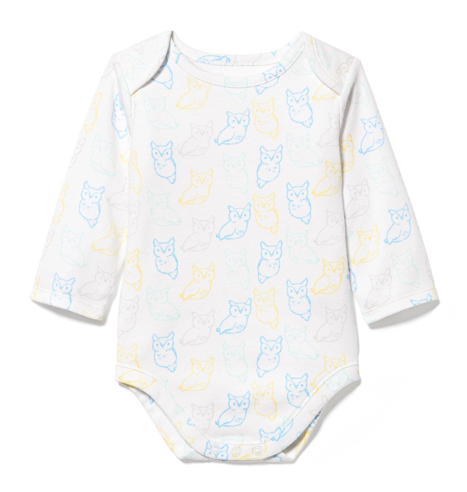 Owl Print Bodysuit image number 0