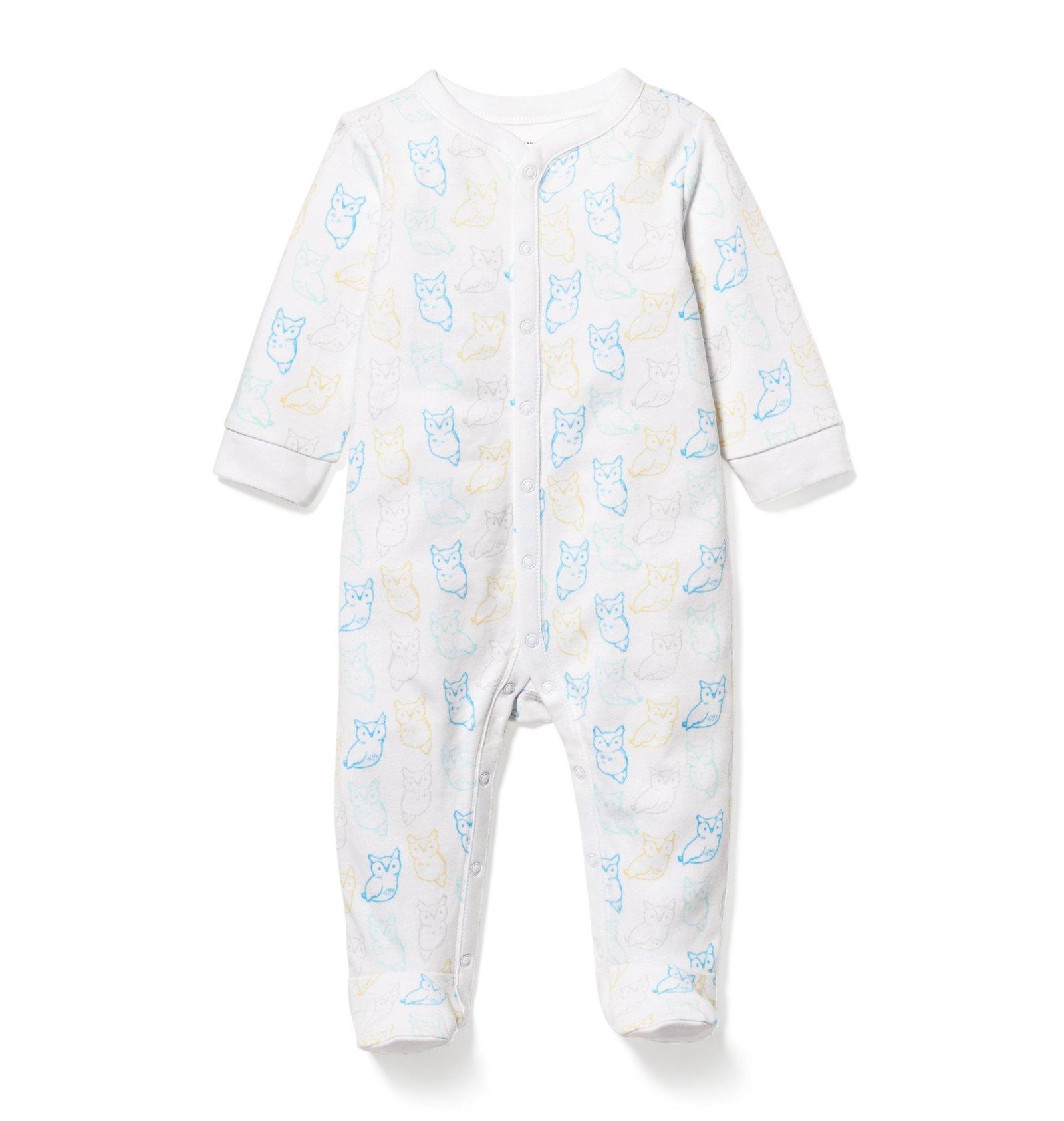 Owl Print Footed 1-Piece image number 0