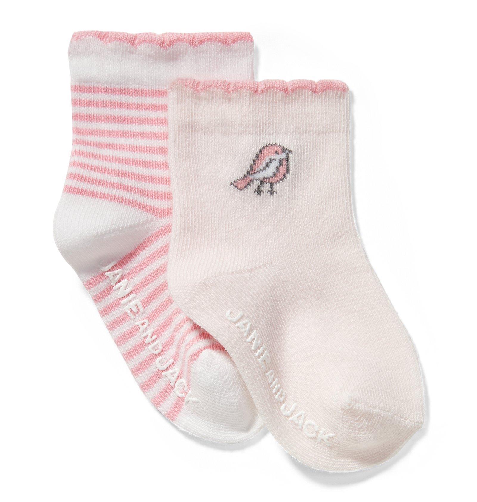 Stripe & Bird Sock 2-Pack image number 0