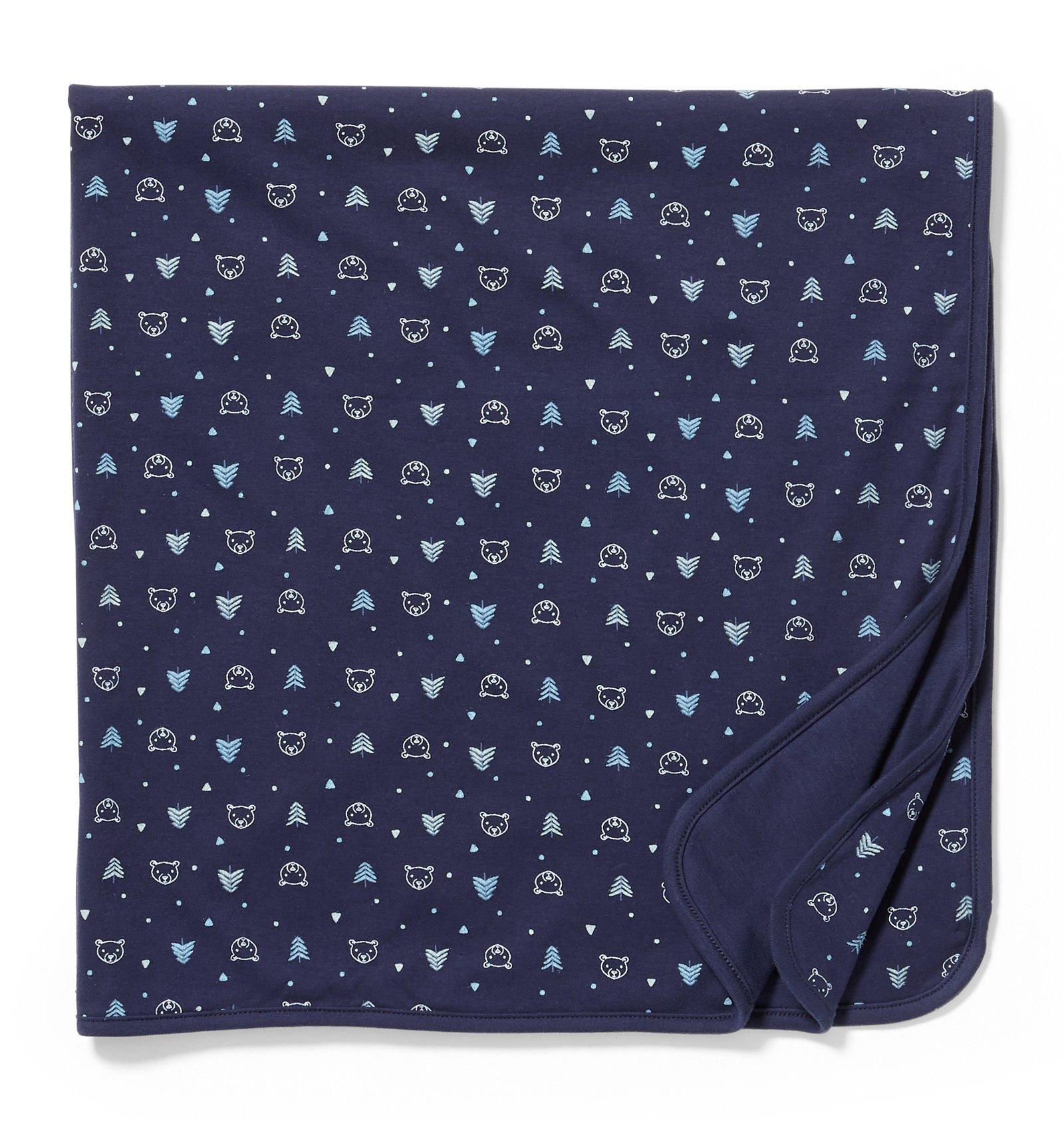 Bear and Tree Print Swaddle Blanket image number 0