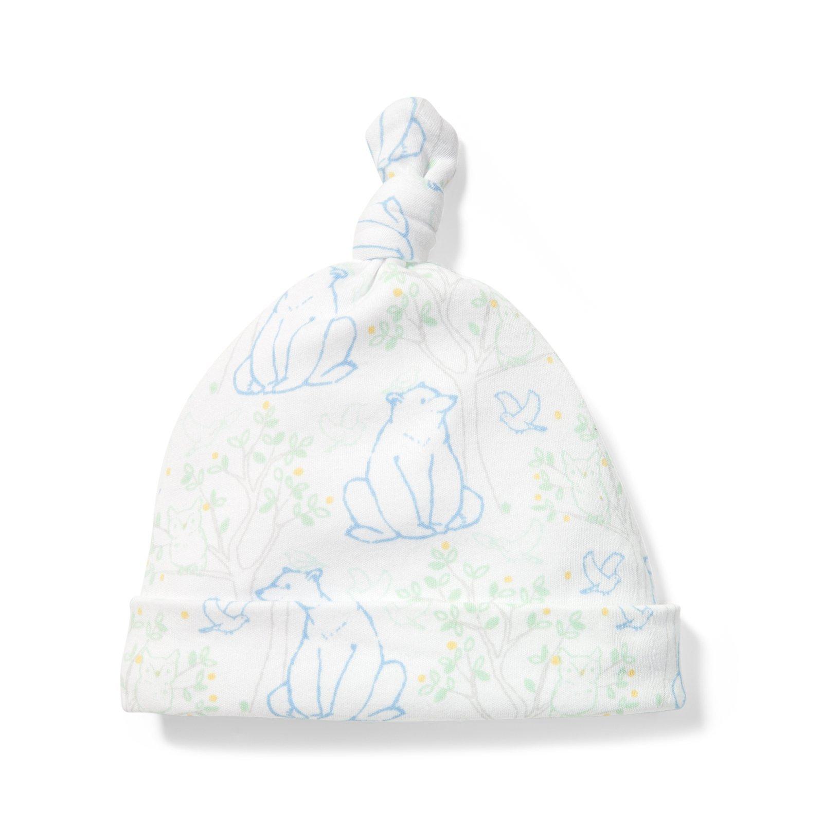 Forest Animal Print Knot Beanie image number 0