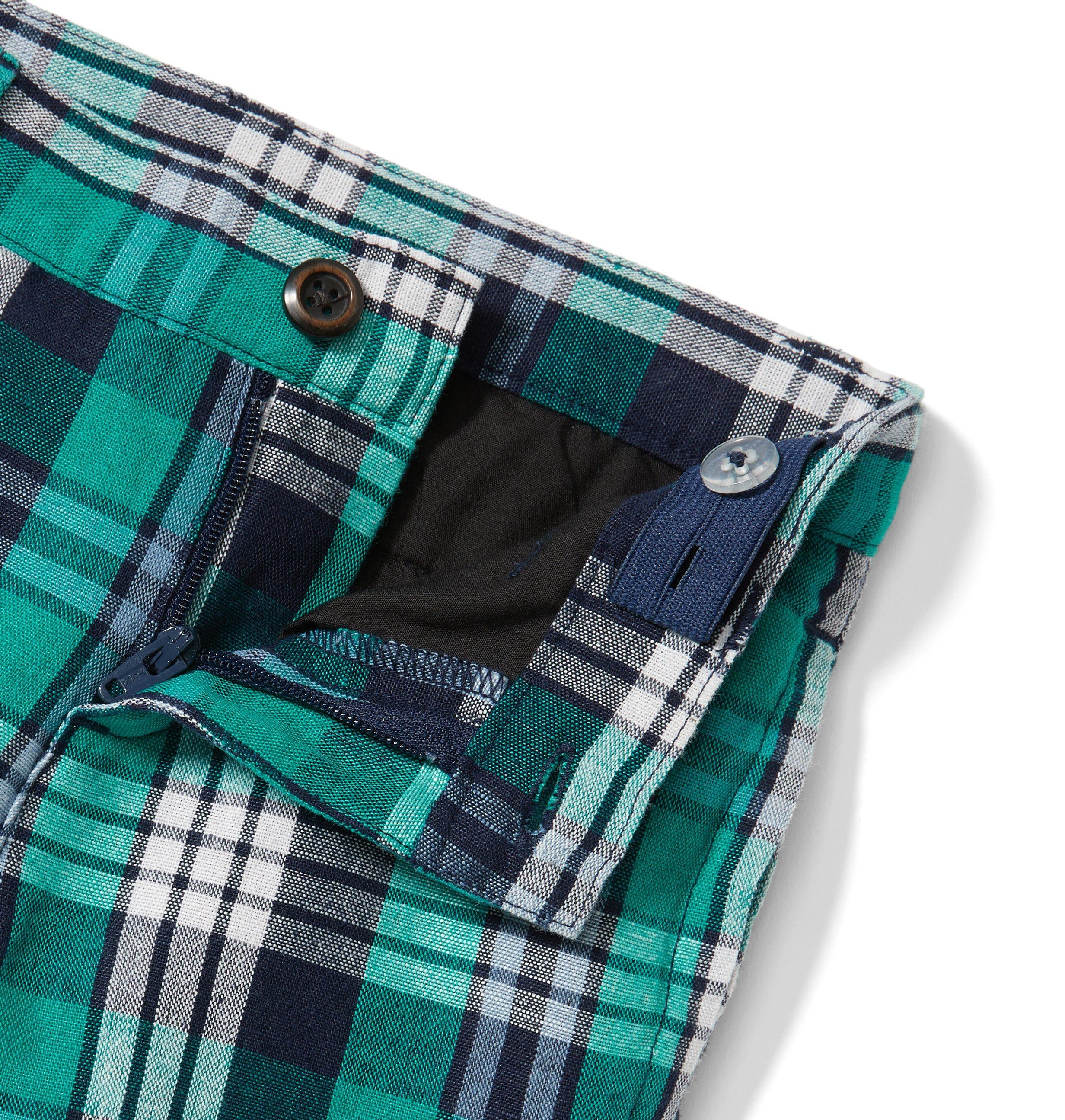 Plaid Linen Short  image number 1