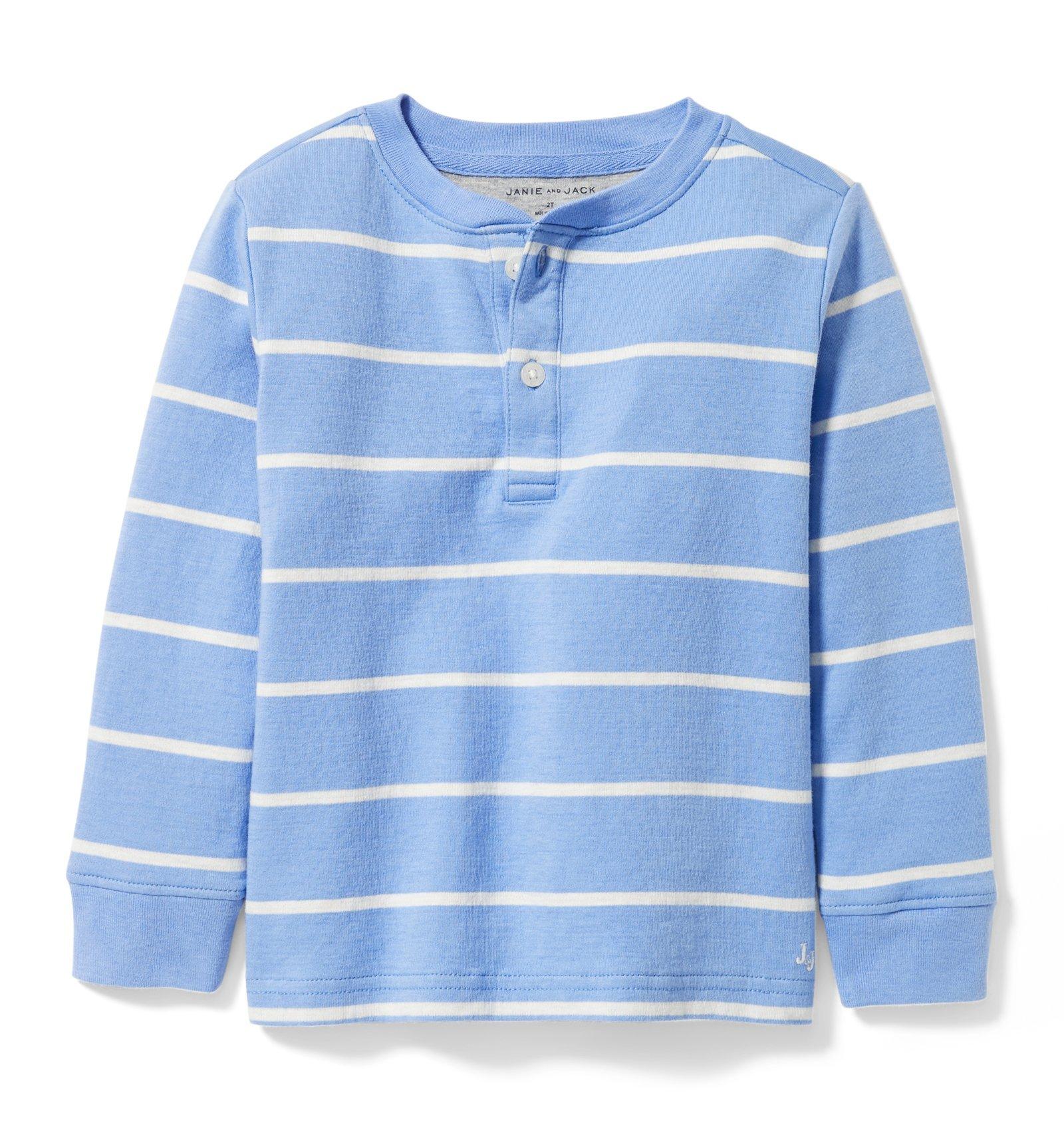 Striped Henley Tee image number 0