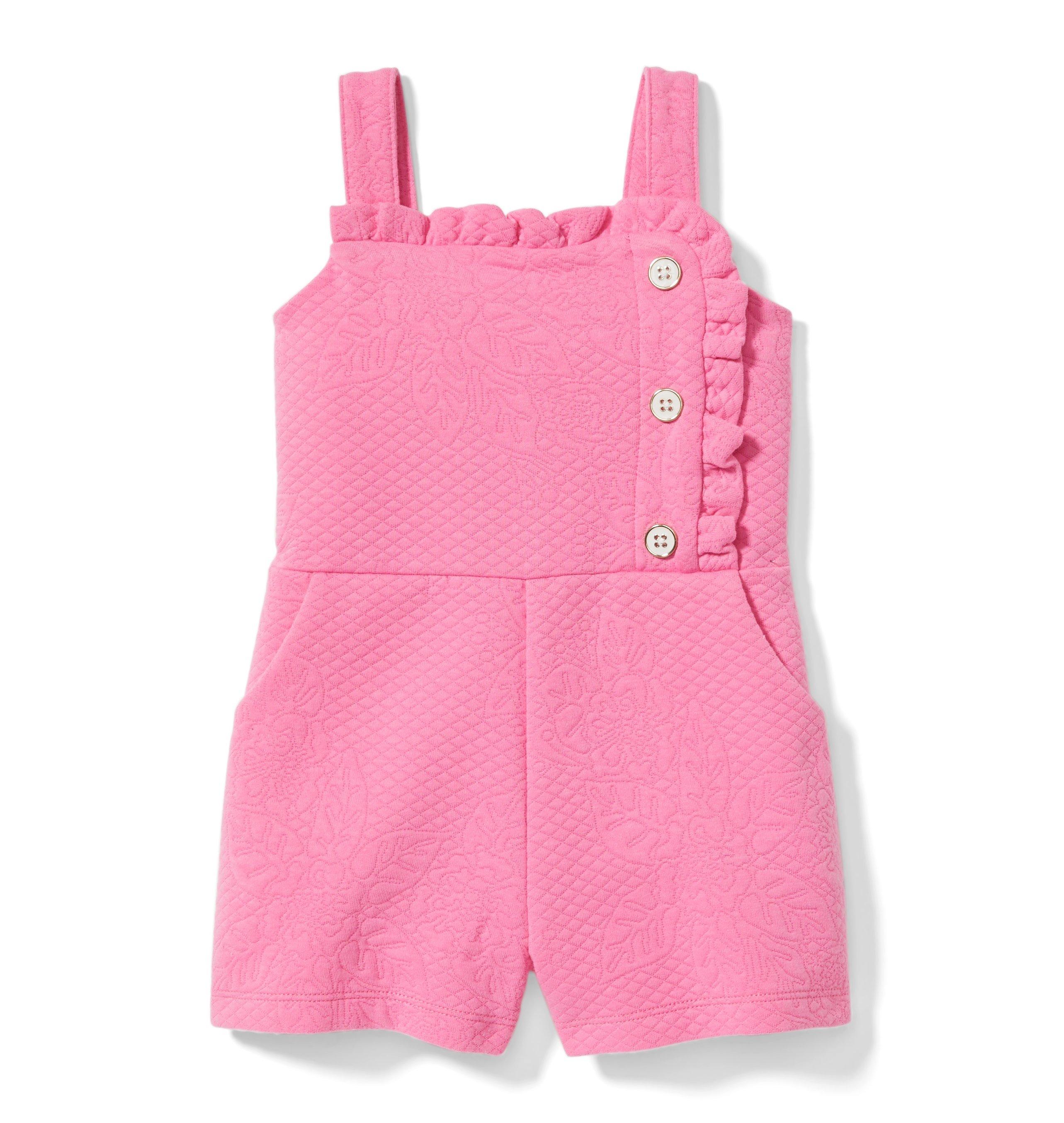 Quilted Floral Jacquard Romper  image number 0