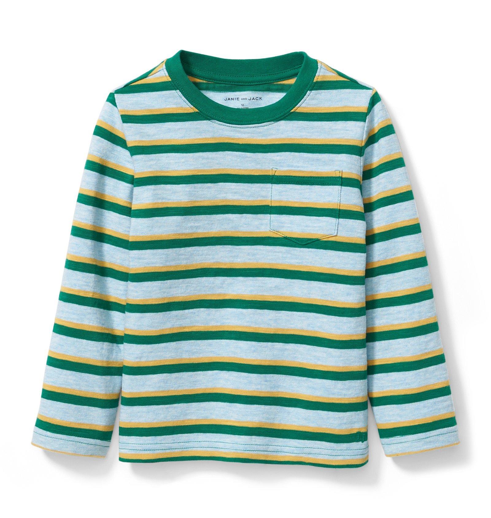 Striped Slub Pocket Tee image number 0