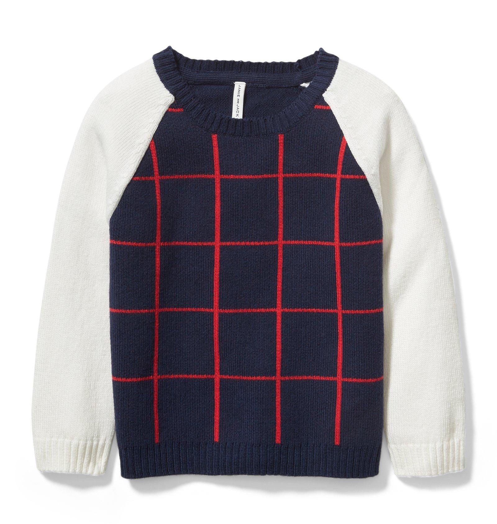 Raglan Windowpane Pullover  image number 0