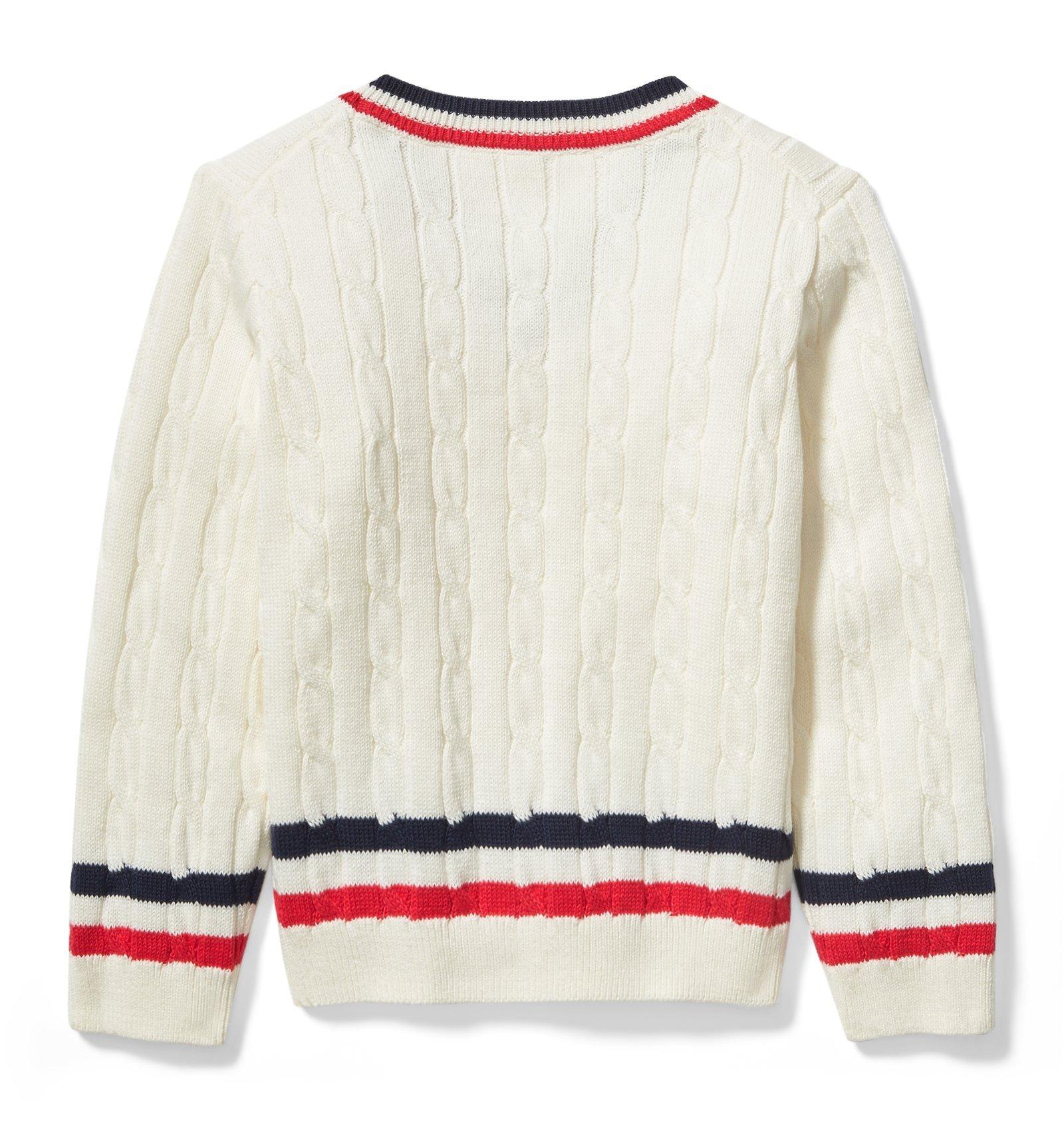 Striped Cable Knit Pullover image number 1