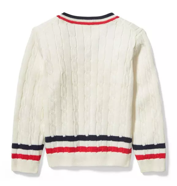 Striped Cable Knit Pullover image number 1
