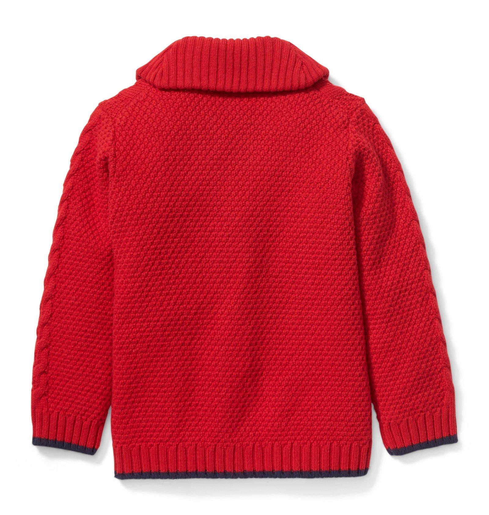 Cable Knit Shawl Collar Cardigan image number 2